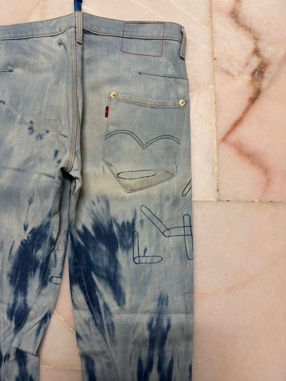 Levi's 💥Insane💥90s Levi’s Engineered Sick Bleach Single R Denim Size US 29 - 17 Thumbnail