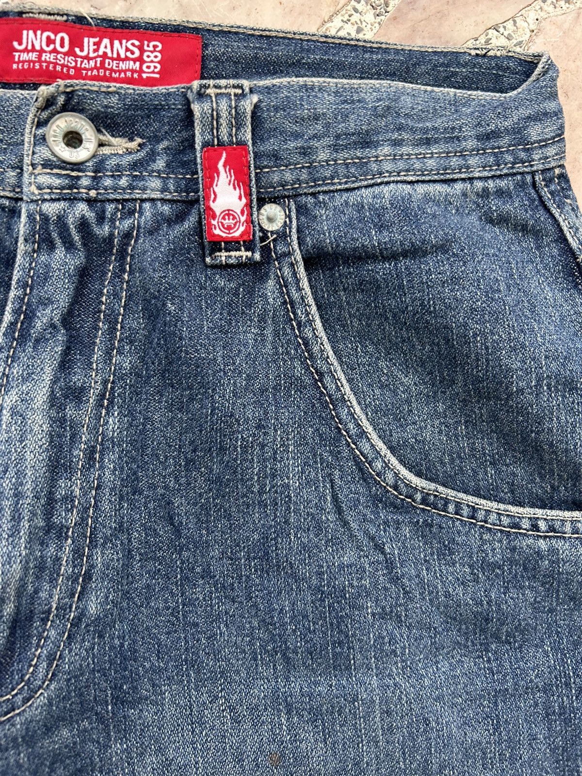 JNCO Jnco Tribal Vintage Spider Wide Leg Denim Blue Size US 30 / EU 46 - 10 Thumbnail