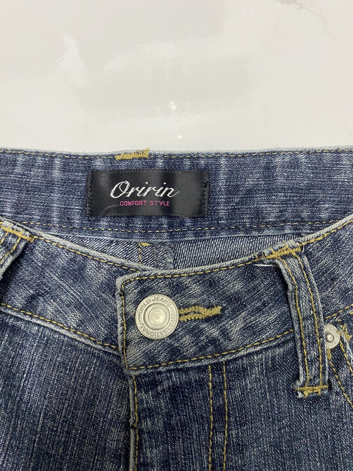 Japanese Brand 🔥ORIRIN JAPAN FLARE MULTI POCKET DENIM JEANS Size 28" / US 6 / IT 42 - 8 Thumbnail