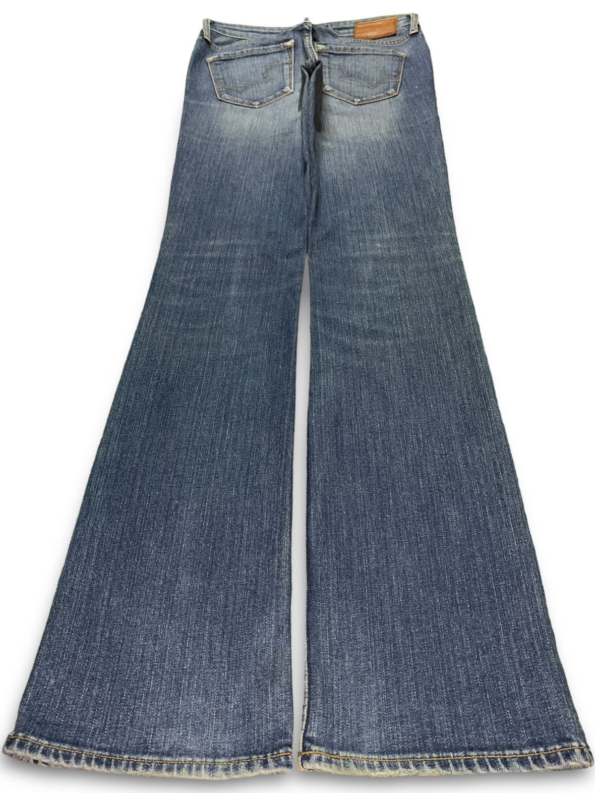 Japanese Brand SALES🔥Vintage Japanese Brand Blue Wash Flare Style Jeans Size 29" - 2 Thumbnail