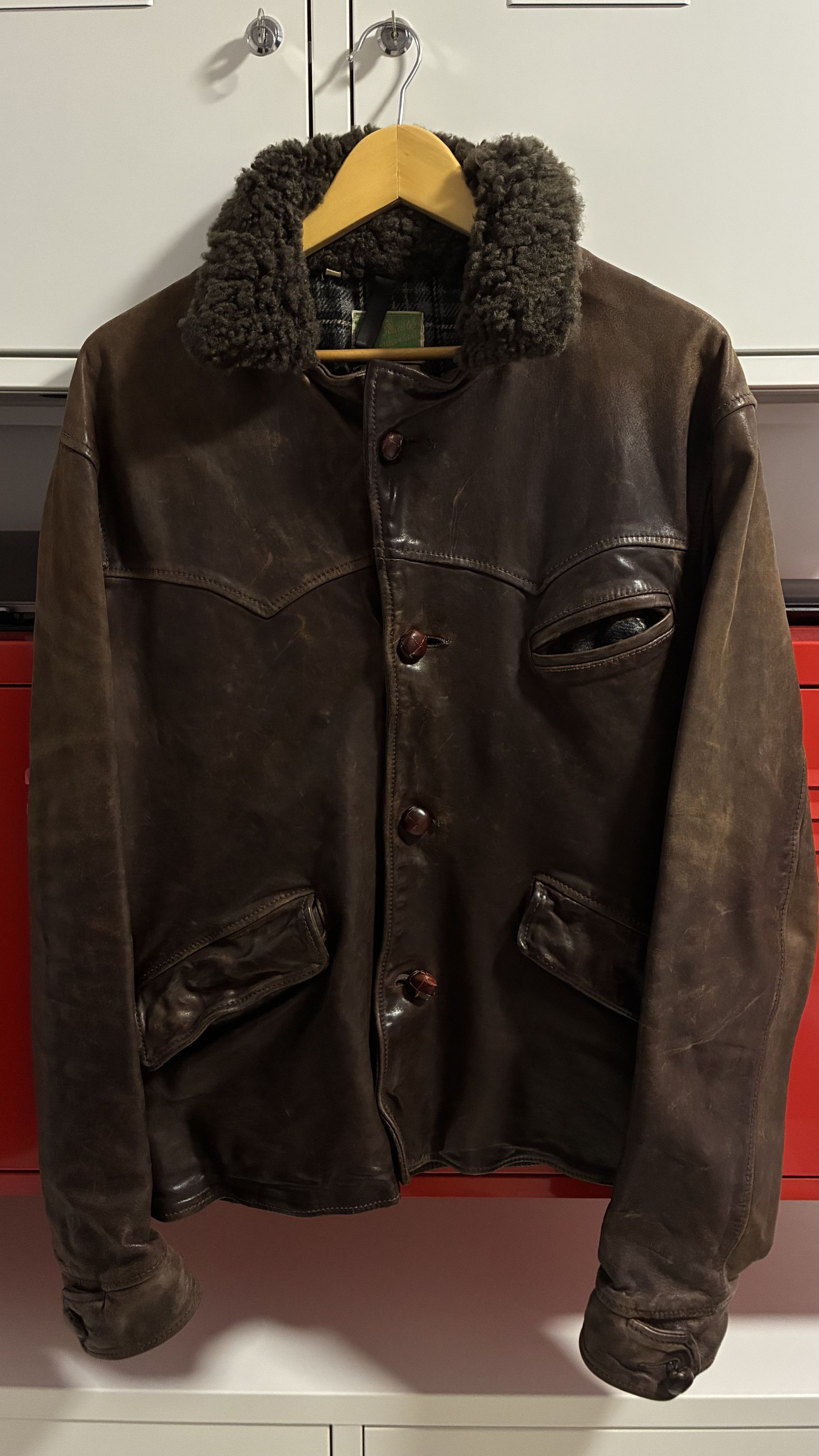 Levi's Vintage Clothing Levi's® Vintage Clothing LVC 30s Leather Coat Made in Italy Size US M / EU 48-50 / 2 - 1 Thumbnail