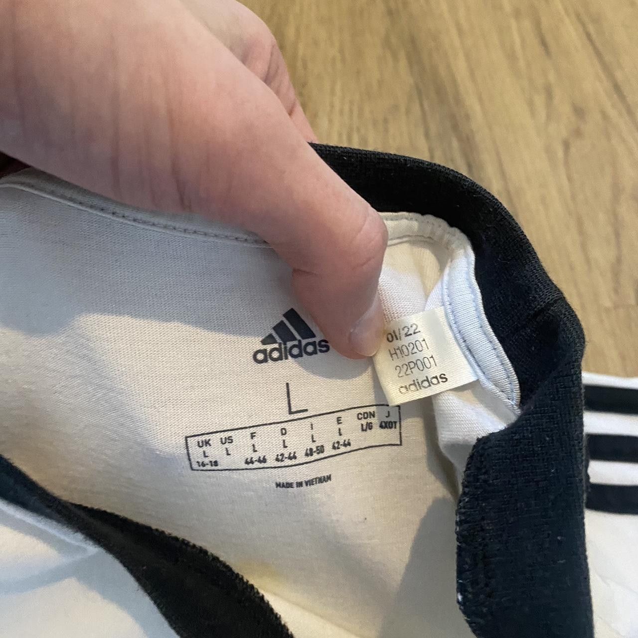 Adidas Adidas white and black T-shirt #AdidasTee Sportswear Size US L / EU 52-54 / 3 - 4 Thumbnail