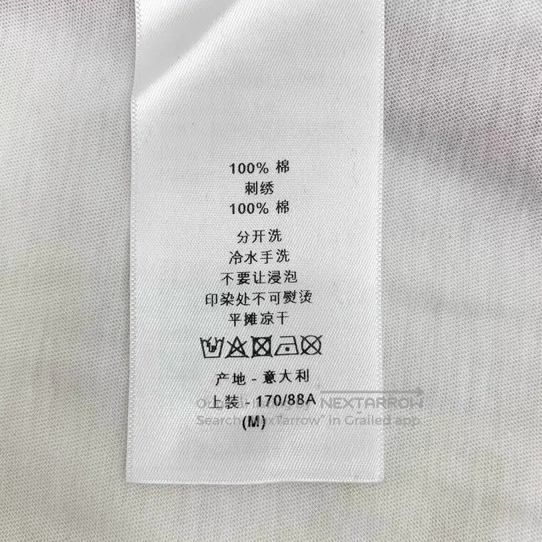 Dior Dior White logo letter print cotton round-neck short-sleev Size M / US 6-8 / IT 42-44 - 7 Thumbnail