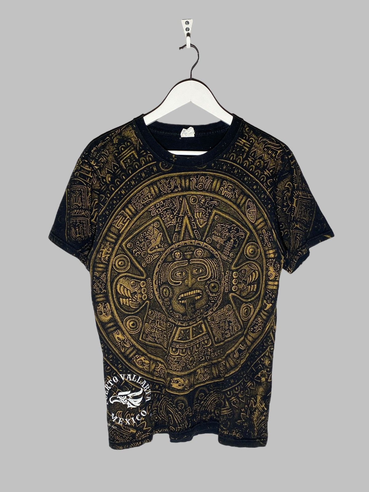 Band Tees × Vintage Vintage Y2K Aztec AOP Mexico Puerto Vallarta T Shirt Size US M / EU 48-50 / 2 - 1 Thumbnail