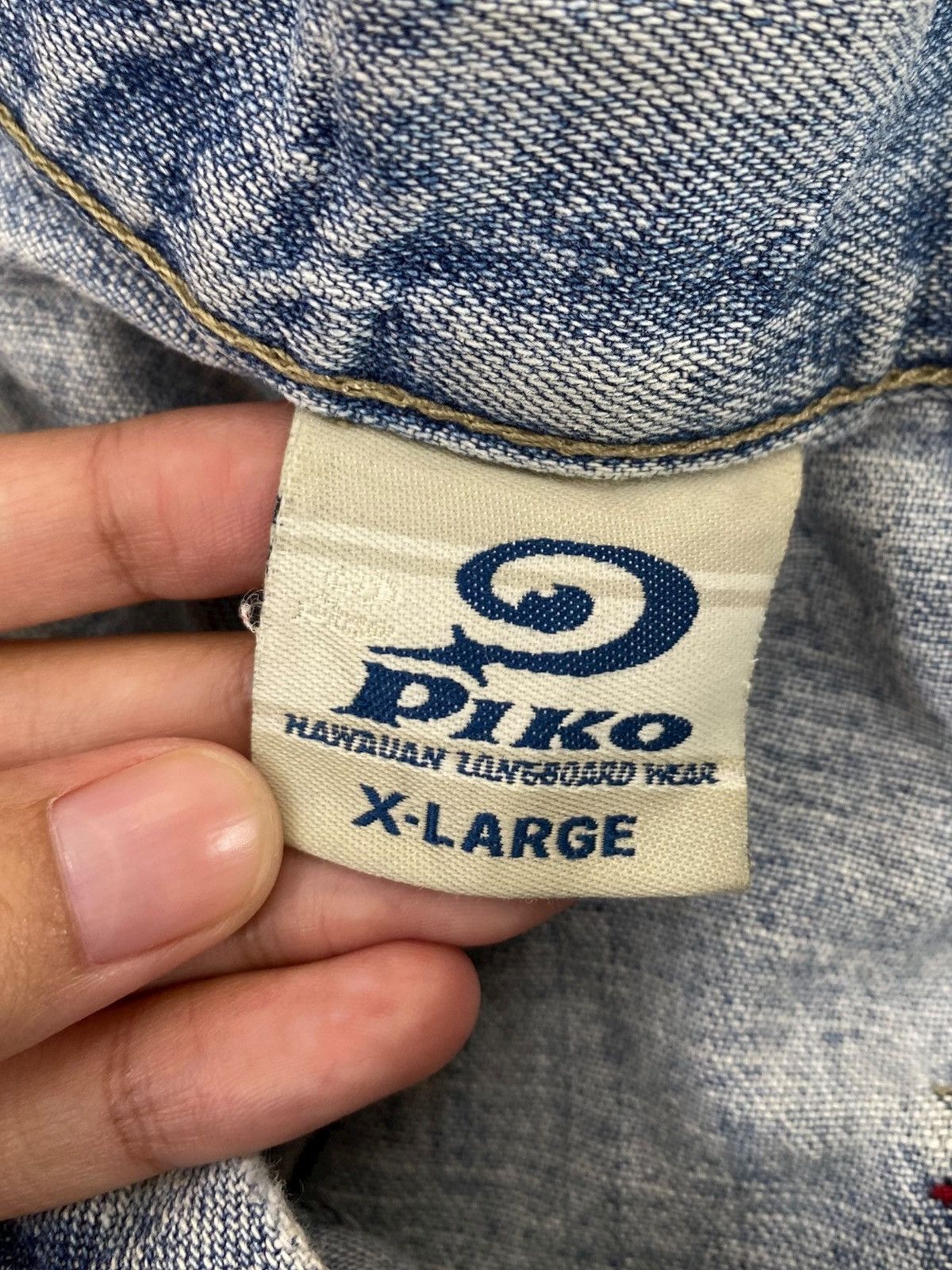 Other Diko Japanese Brand Blue Faded Wash Style Cargo Jeans Size US 31 - 13 Thumbnail
