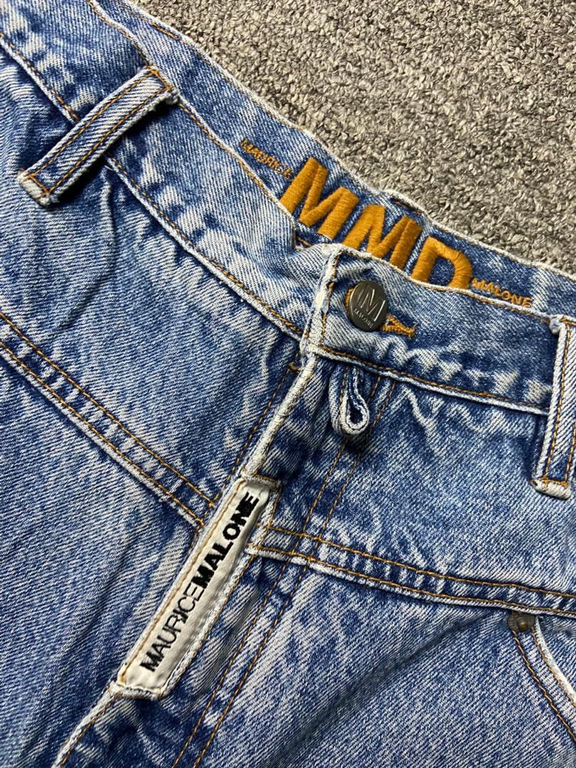Japanese Brand 🔥 MMD MAURICE MALONE Baggy Ripped Jeans 🔥 (136) Size US 32 / EU 48 - 7 Thumbnail
