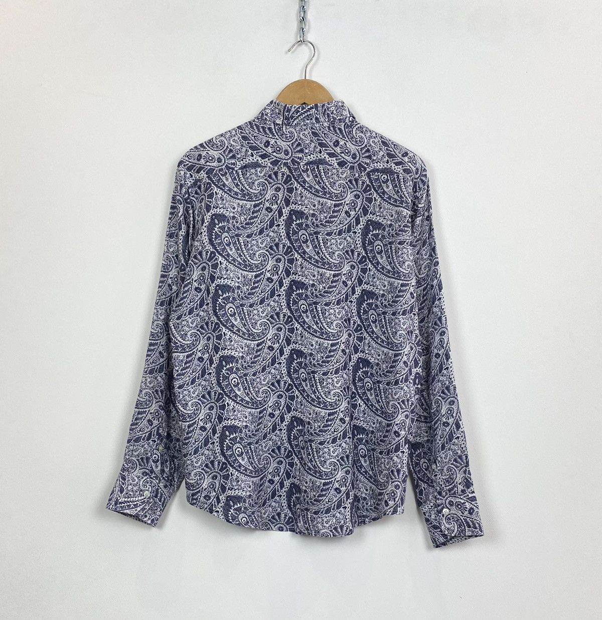 Canali Canali Buttons Up Long Sleeve Shirt Flax Paisley Size XL Top Size US XL / EU 56 / 4 - 9 Thumbnail