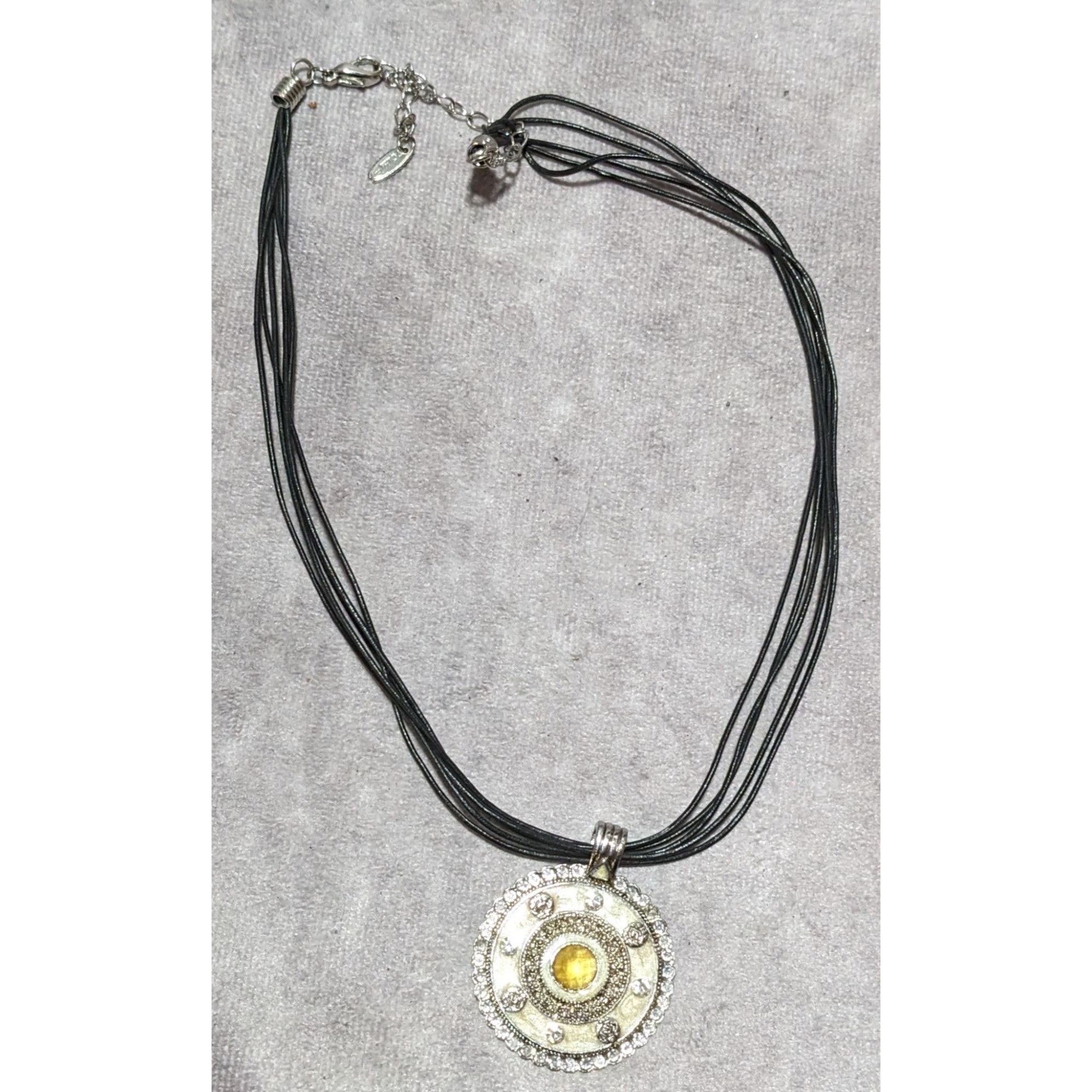 Other Vintage 90s VCLM Rhinestone Enamel Necklace Size ONE SIZE - 8 Thumbnail