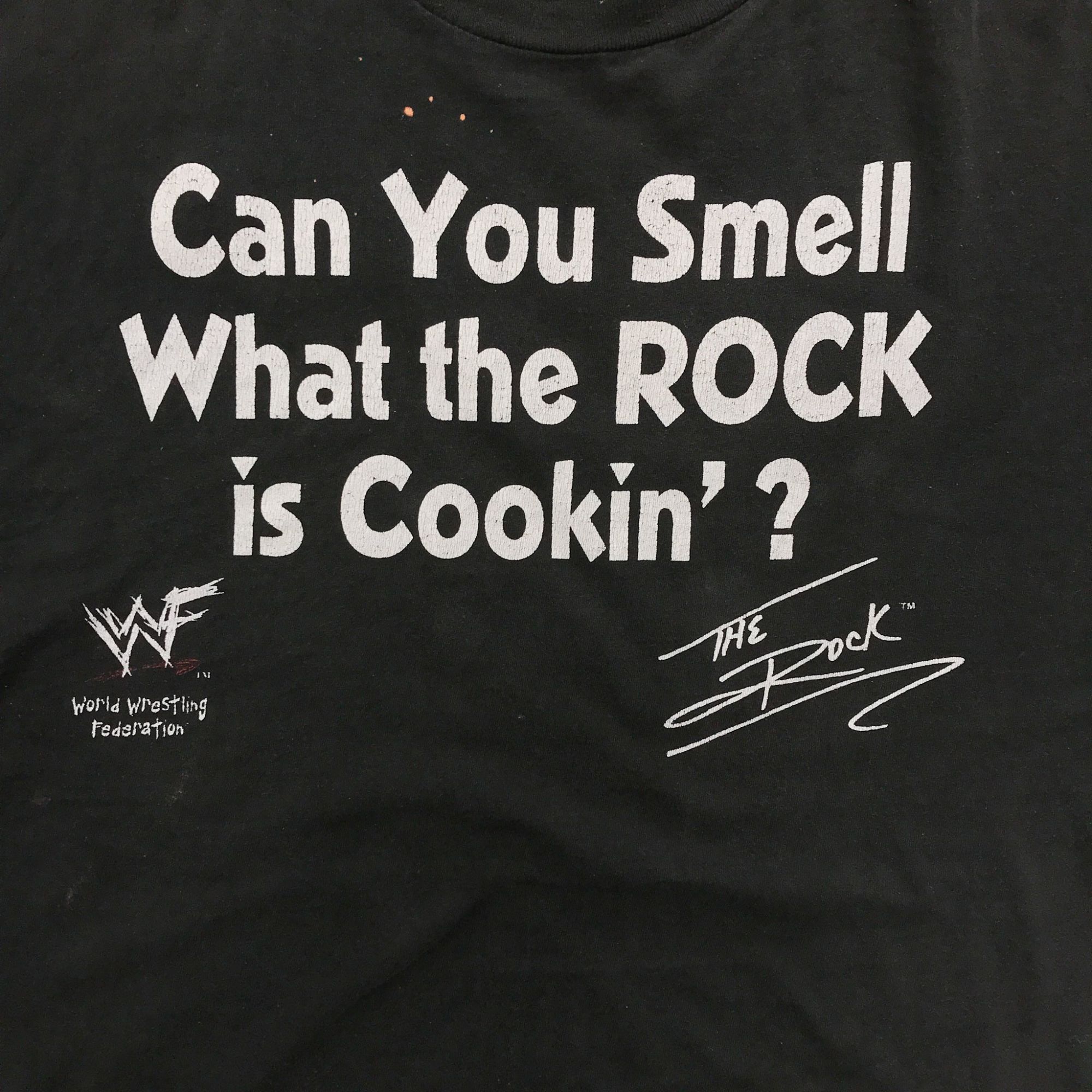 WWF WWF The Rock Can You Smell What The Rock Is Cooking Black T- Size US XL / EU 56 / 4 - 2 Thumbnail