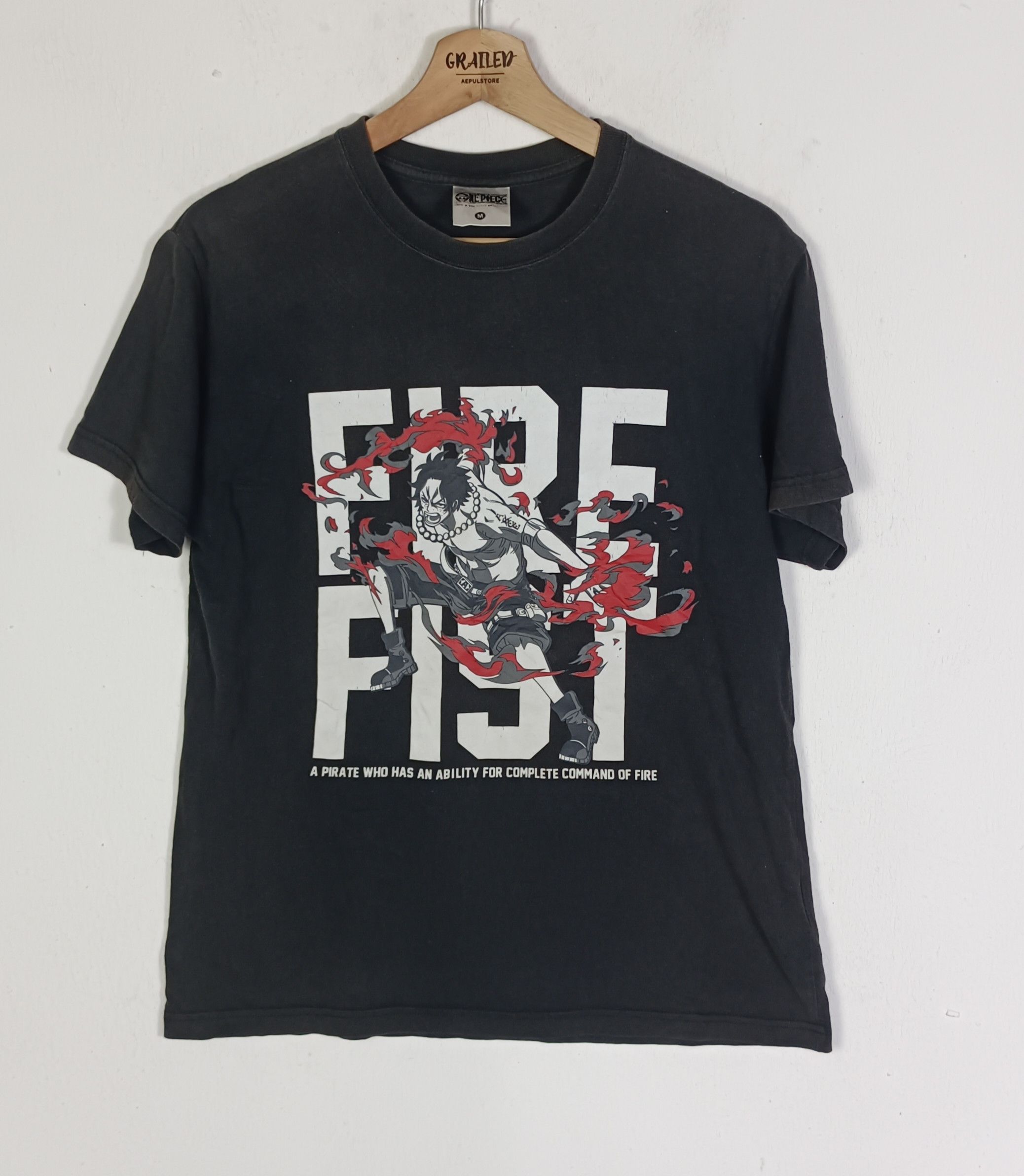 Anime × Japanese Brand × One Piece Vintage One Piece " Fire Fist" Single Charachter Size US M / EU 48-50 / 2 - 1 Thumbnail