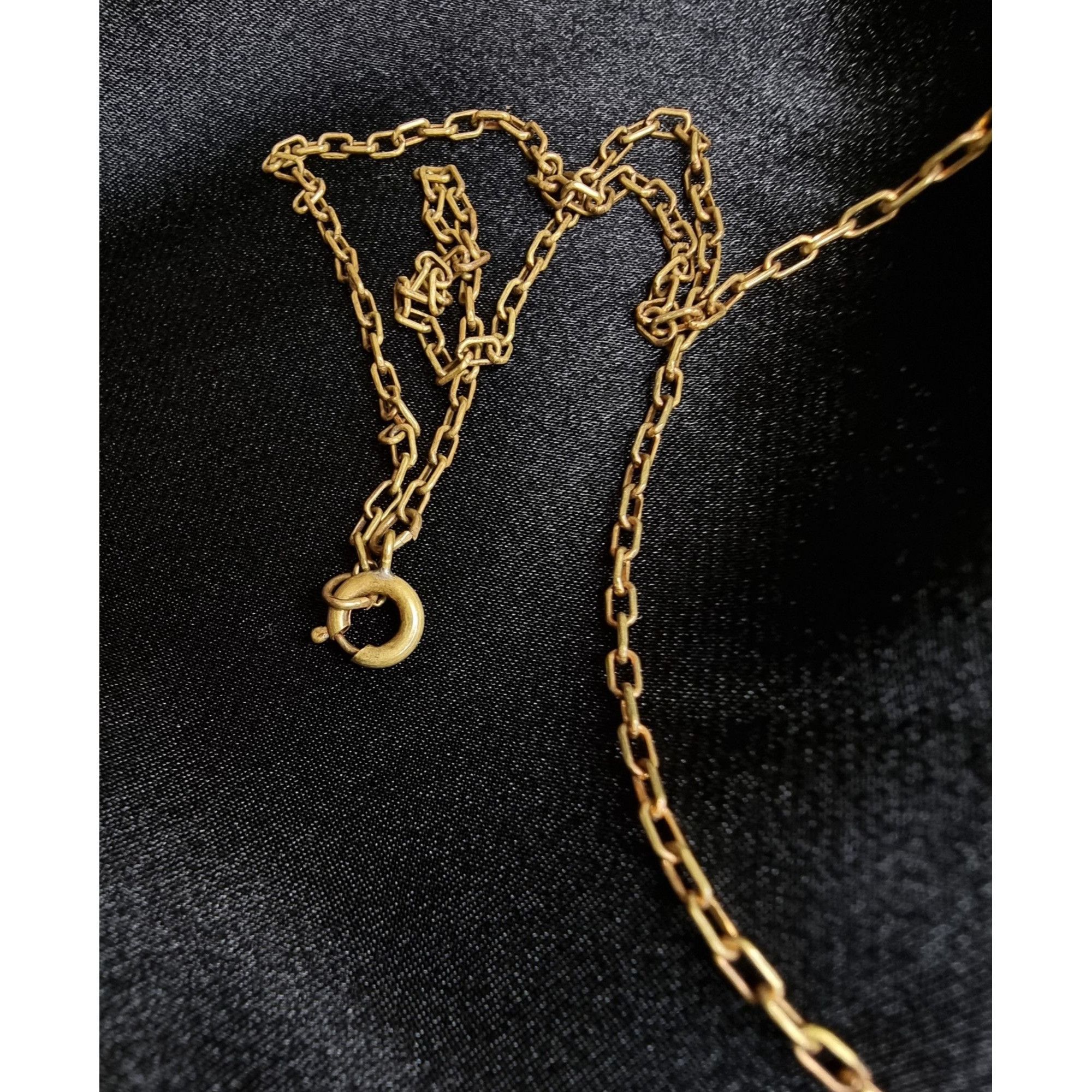 Other Vintage Italy Signed Oval Pendant Necklace With Gold-Tone Ch Size ONE SIZE - 6 Thumbnail