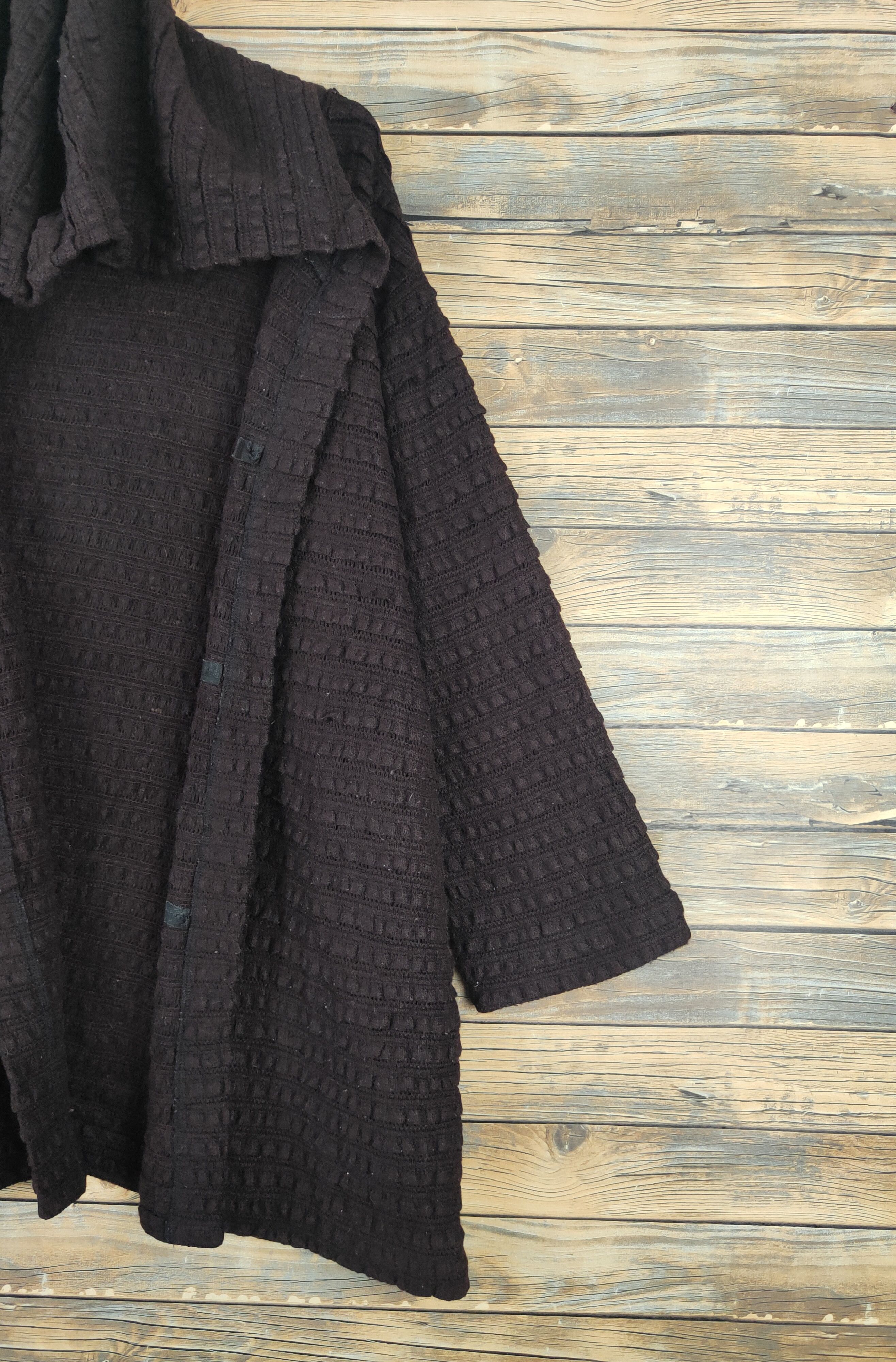 Vintage Japanese Brand Brown Hoodie Knitwear Long Cardigan #W2128 Size US L / EU 52-54 / 3 - 5 Thumbnail
