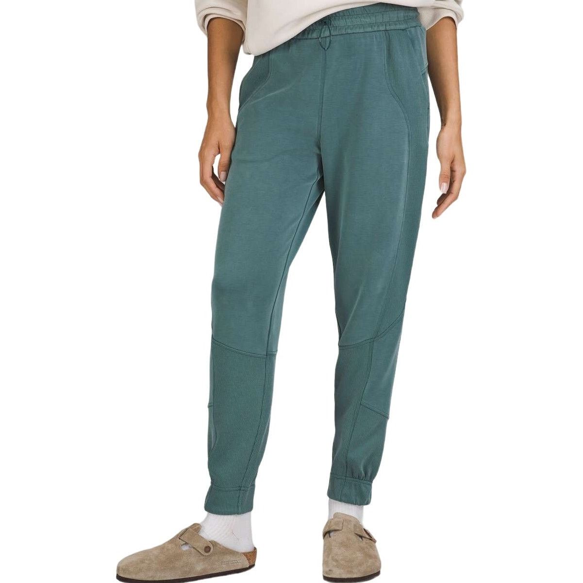 Lululemon Lululemon Brushed Softstreme Ribbed Jogger Green Jasper 12 Size 34" / US 12 / IT 48 - 1 Thumbnail