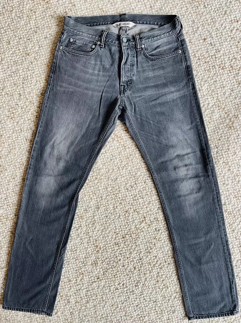Our Legacy our legacy Grey and black natural washed old micro-conical Size US 34 / EU 50 - 1 Thumbnail