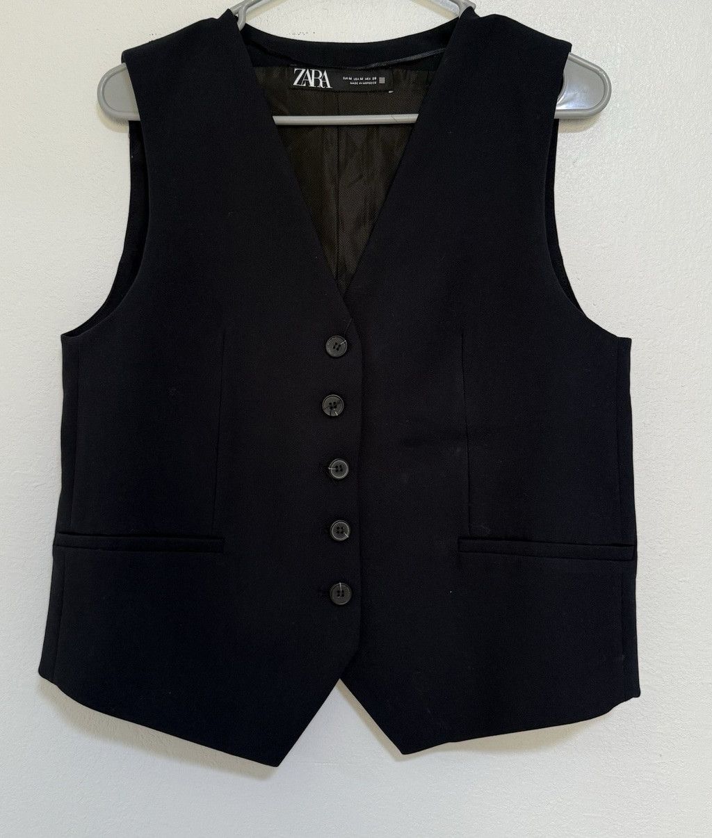 Zara Zara Navy Blue Tailored Short Waistcoat Vest V Neck M NWT Size M / US 6-8 / IT 42-44 - 1 Thumbnail