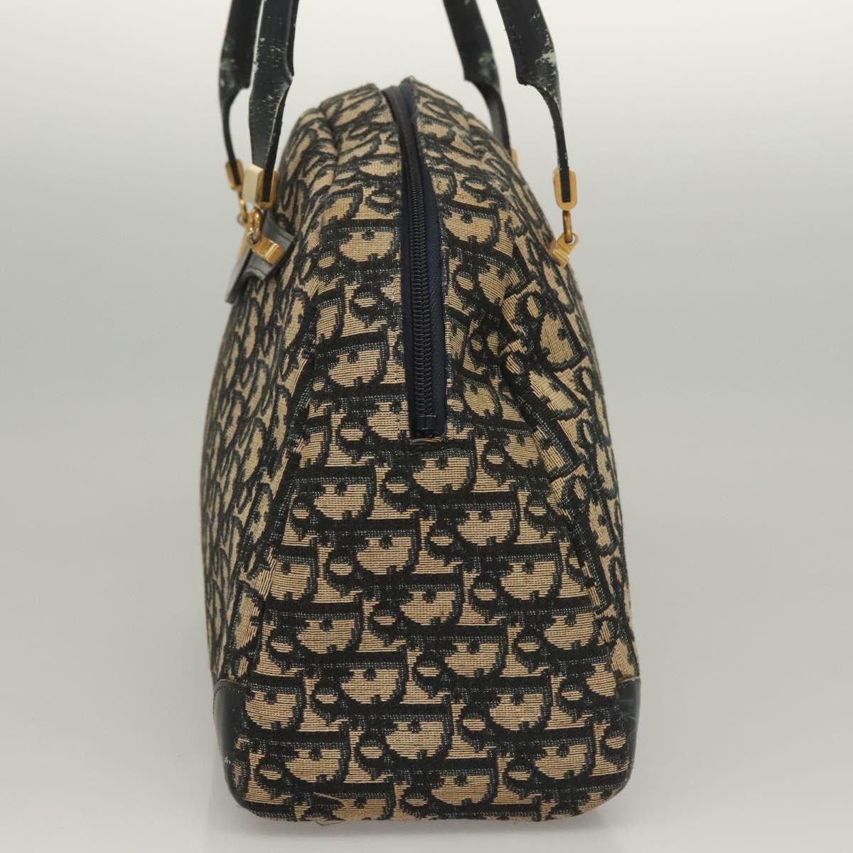 Dior DIOR Trotter Canvas Hand Bag Navy Gold Size ONE SIZE - 4 Thumbnail