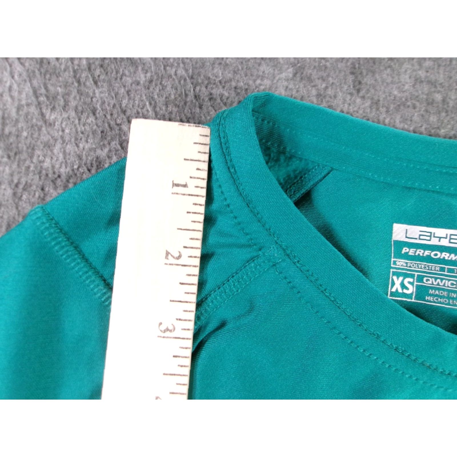 Layer 8 Layer8 Top Women XS Teal Performance Long Sleeve Quick Dry Wicking Qwick Dry Shirt Size XS / US 0-2 / IT 36-38 - 5 Thumbnail