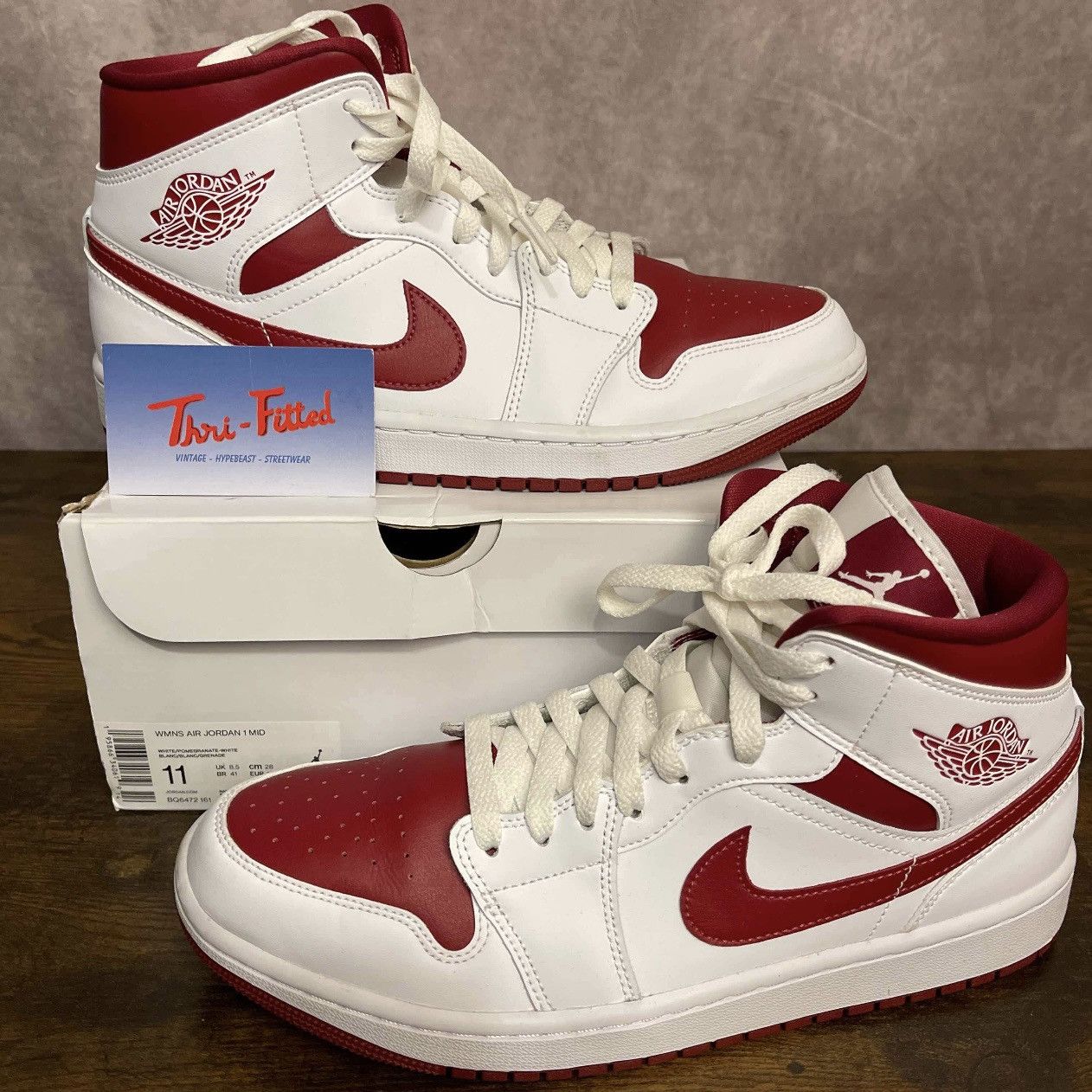 image of Jordan Nike Jordan 1 Mid Reverse Chicago Size 11 W 9.5 M Bq6472-161 Red Shoes, Women's
