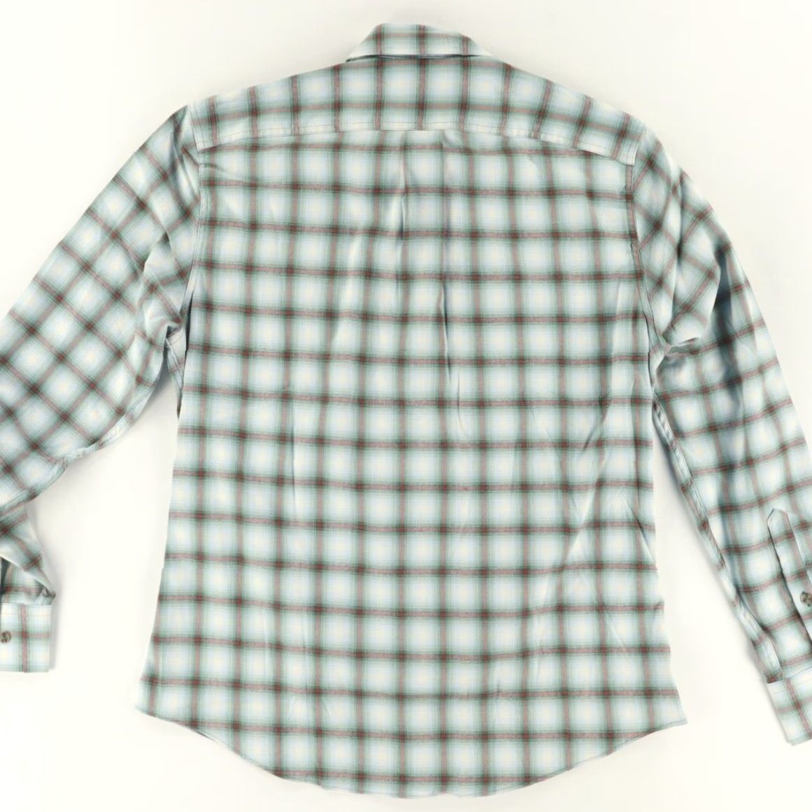 Olive Genteal Shirt Button Down Olive Men M Untucked Flannel Plaid Long Sleeve Regular Adult Mens Size US M / EU 48-50 / 2 - 4 Thumbnail