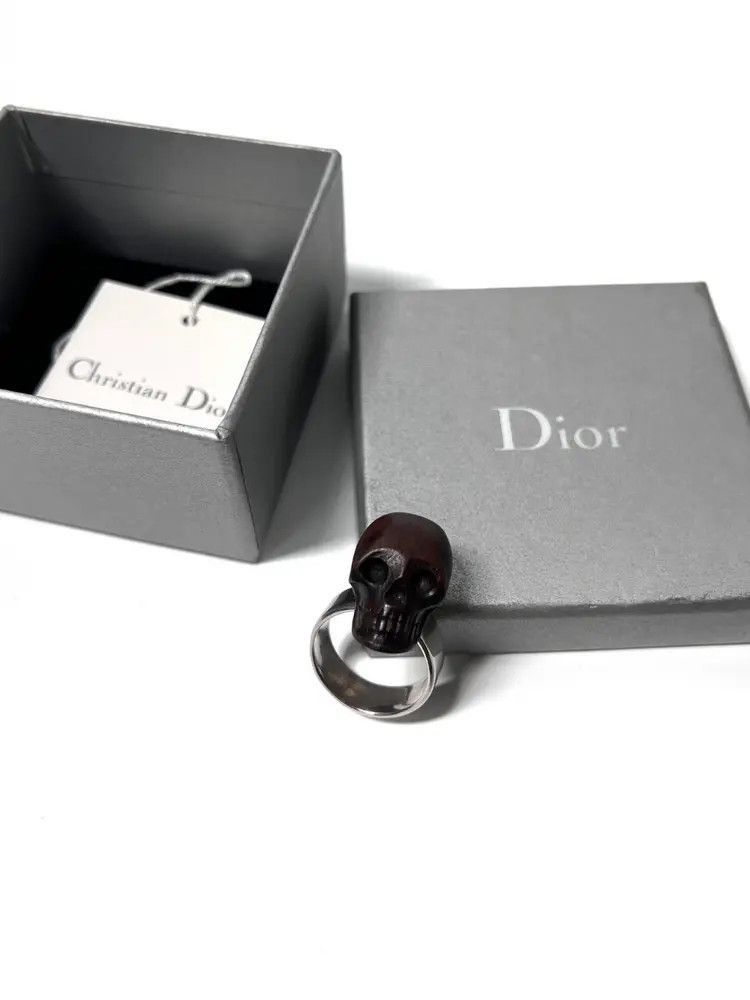 Dior Sz 6 Dior Homme 05SS Wood Skull Ring Size ONE SIZE - 1 Thumbnail