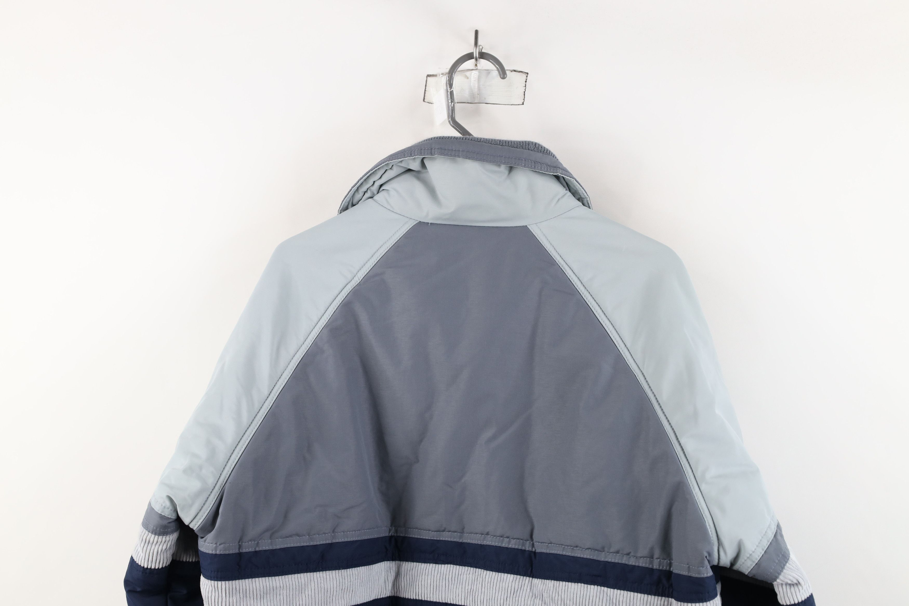 Vintage Vintage 80s 90s Streetwear Block Corduroy Trim Puffer Jacket Size US M / EU 48-50 / 2 - 14 Thumbnail