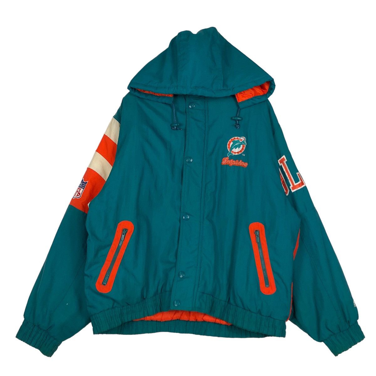 NFL 🔥90’s Vintage Bomber Jacket Starter NFL Dolphins Big Logo Size US M / EU 48-50 / 2 - 2 Thumbnail