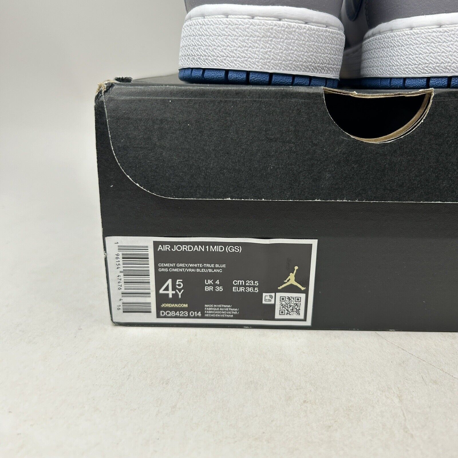 Nike Nike Air Jordan 1 Retro Mid “True Blue/Cement Grey” 2024 Size US 6 / IT 36 - 5 Thumbnail