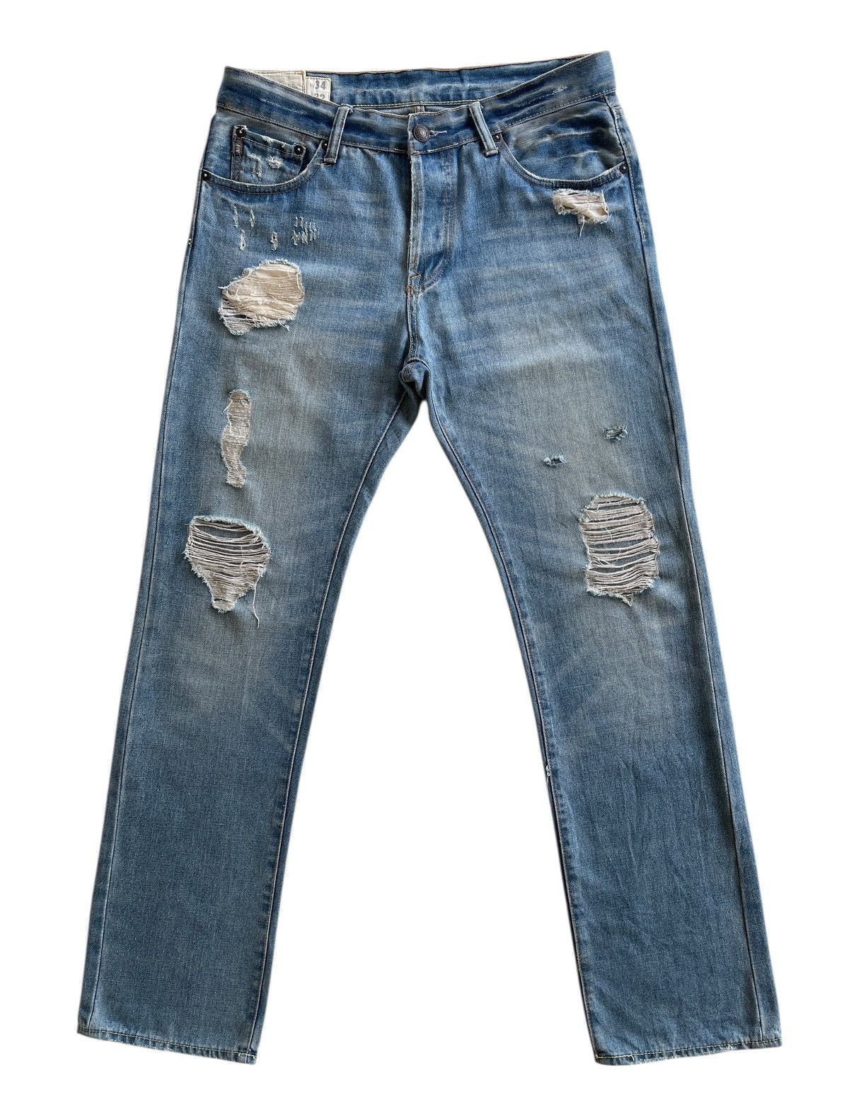 Abercrombie & Fitch Vintage Abercrombie & Fitch New York Distressed Denim Size US 34 / EU 50 - 2 Thumbnail