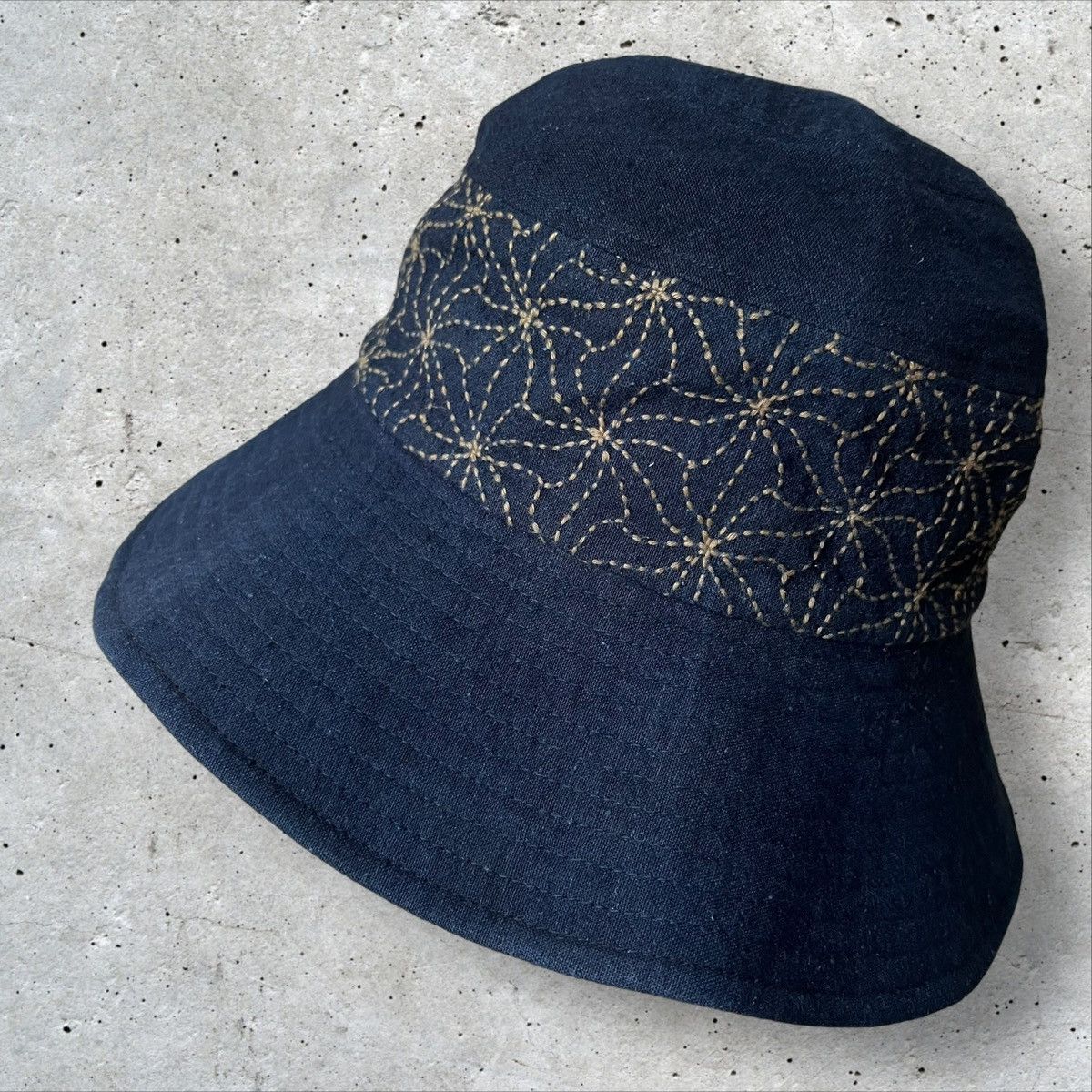 Japanese Brand Japanese Handmade Sashiko Hemp Hat Size ONE SIZE - 1 Thumbnail