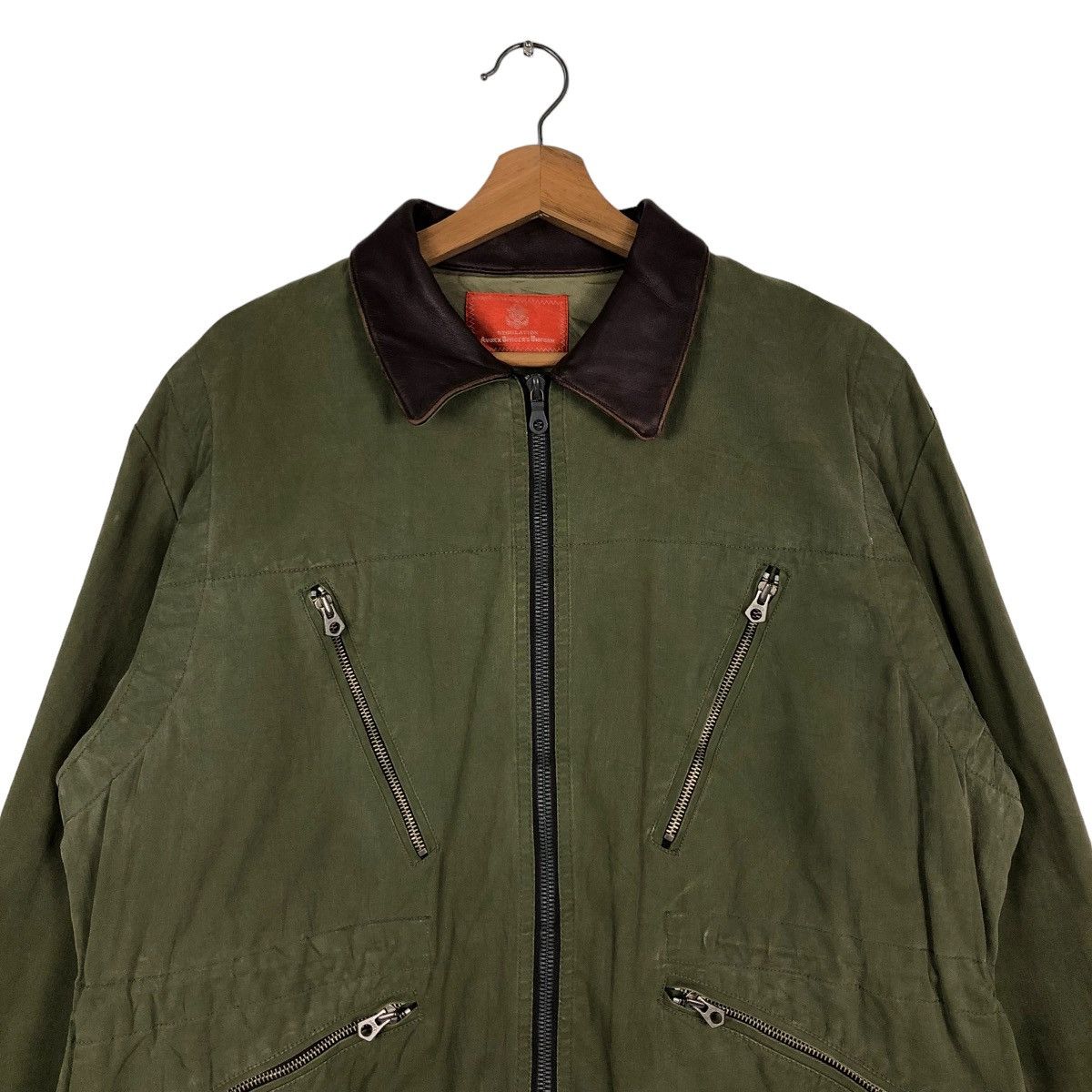 Avirex 🔥VINTAGE LEATHER JACKET PARTS AVIREX USA CARGO POCKETS Size US L / EU 52-54 / 3 - 3 Thumbnail
