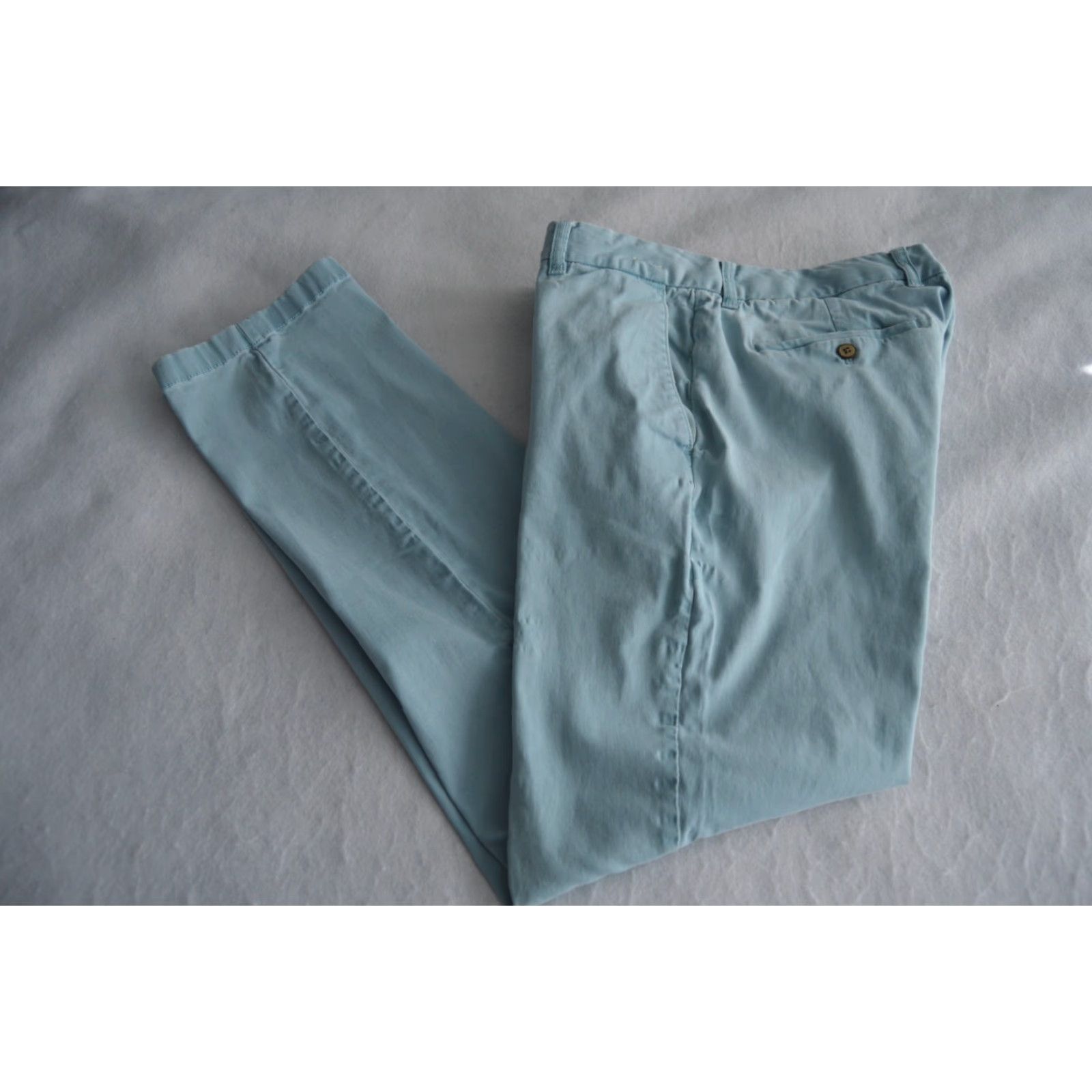 Tommy Bahama Tommy Bahama Pants Men's Chino Regular 33 Blue Beach Marlin Logo Flat Front Patch Pockets Casual Cotton Blend Size US 33 - 2 Thumbnail