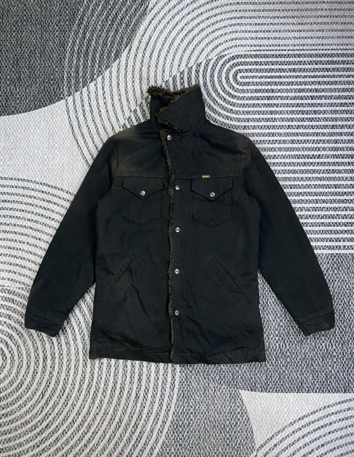 Wrangler Vintage Wrangler Faded Sherpa Fur Lined Ranch Button Coat Size US M / EU 48-50 / 2 - 5 Thumbnail