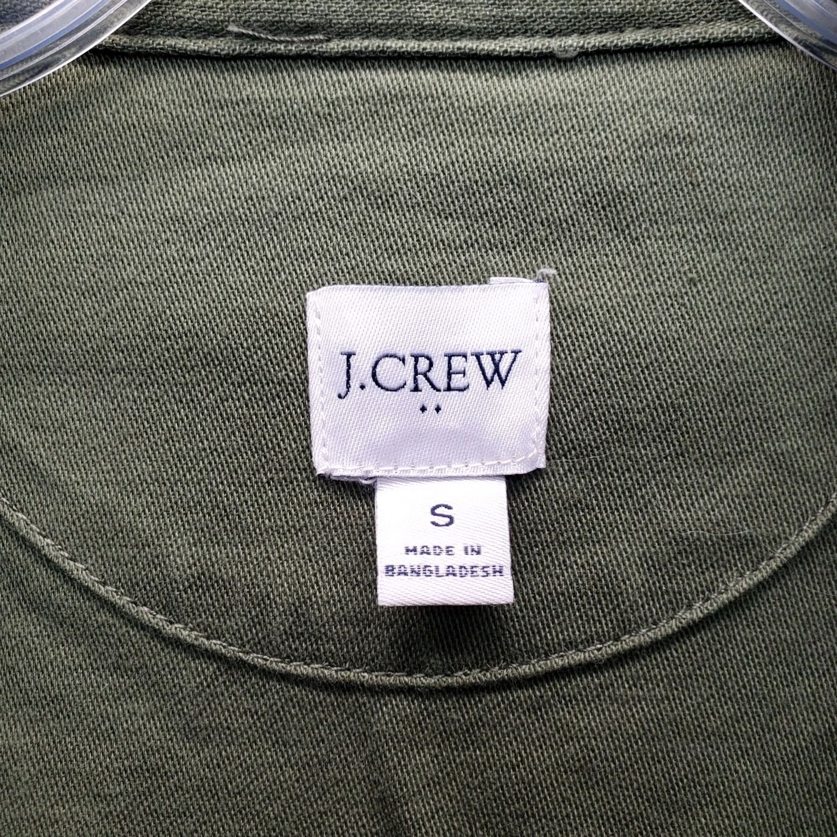 J.Crew J.CREW Womens Small Green Long Sleeve Jacket Cinch Snap Front Inside Zip Size S / US 4 / IT 40 - 5 Thumbnail