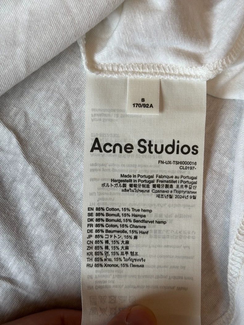 Acne Studios Acne Studios White letter long-sleeved shirt Size US S / EU 44-46 / 1 - 6 Thumbnail
