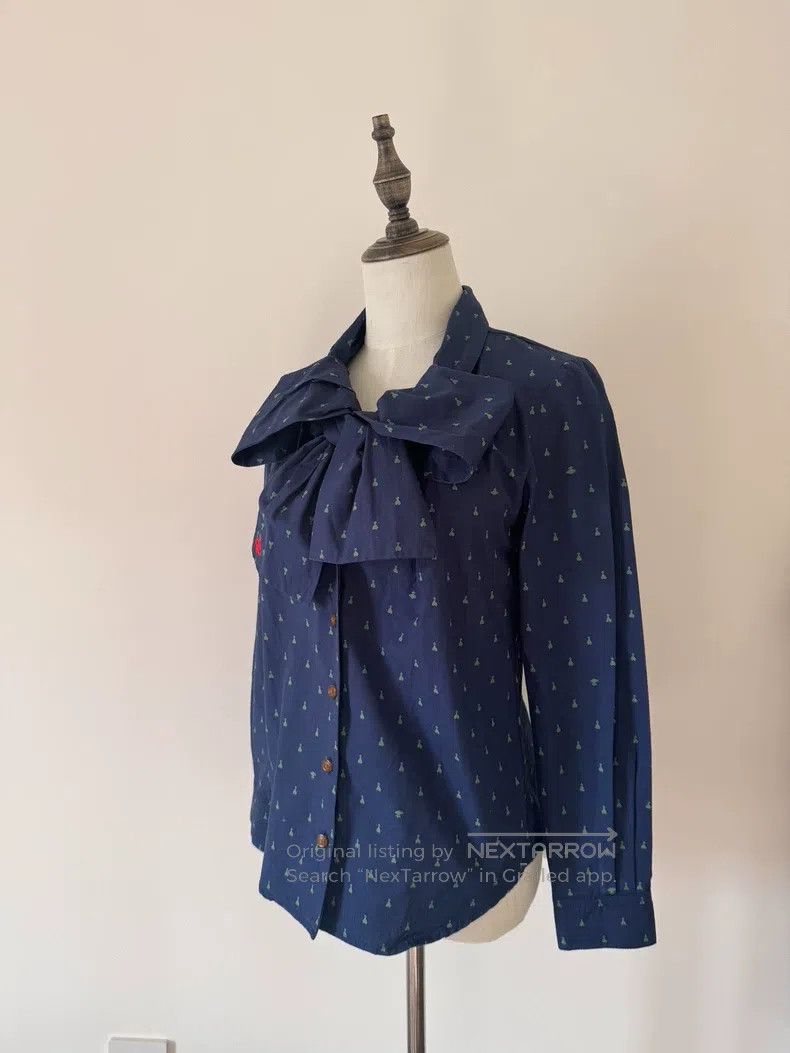 Vivienne Westwood Vivienne Westwood Blue, navy, or dark blue shirt with a bo Size M / US 6-8 / IT 42-44 - 2 Thumbnail