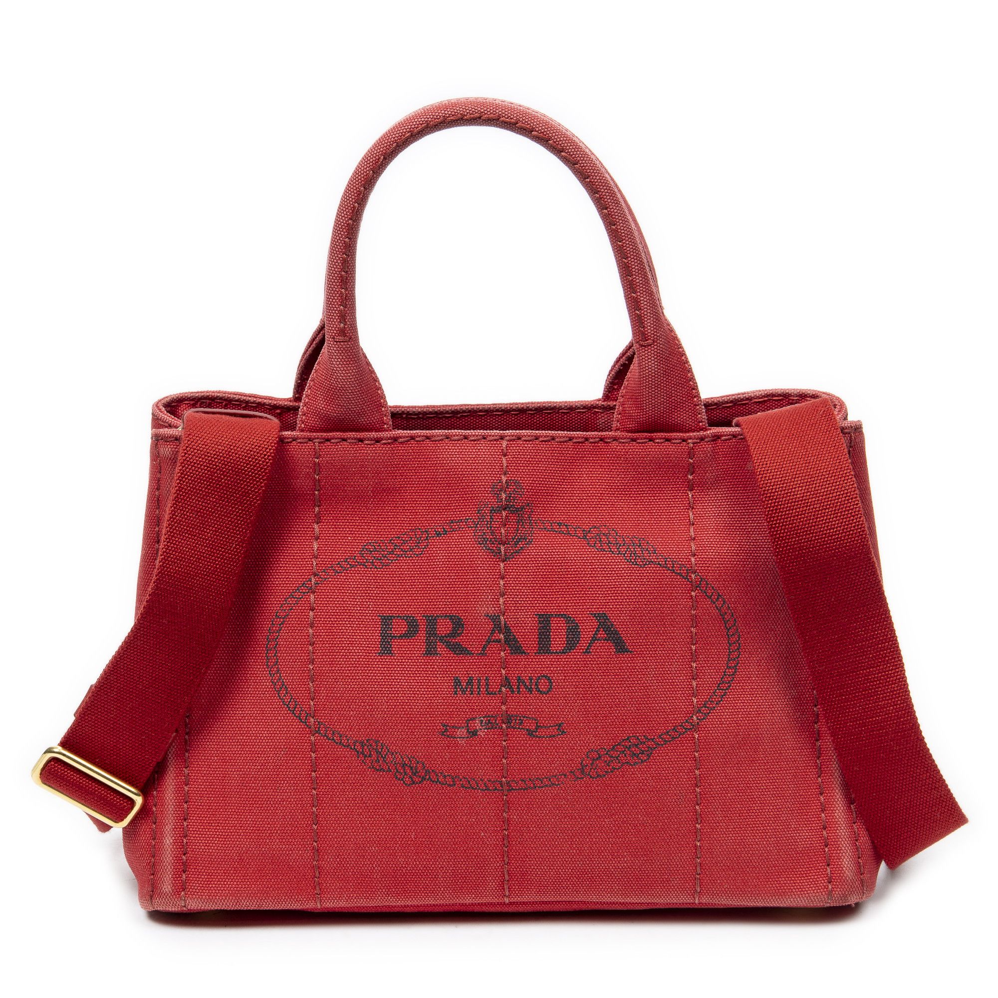 Prada Small Canapa Tote Size ONE SIZE - 1 Thumbnail