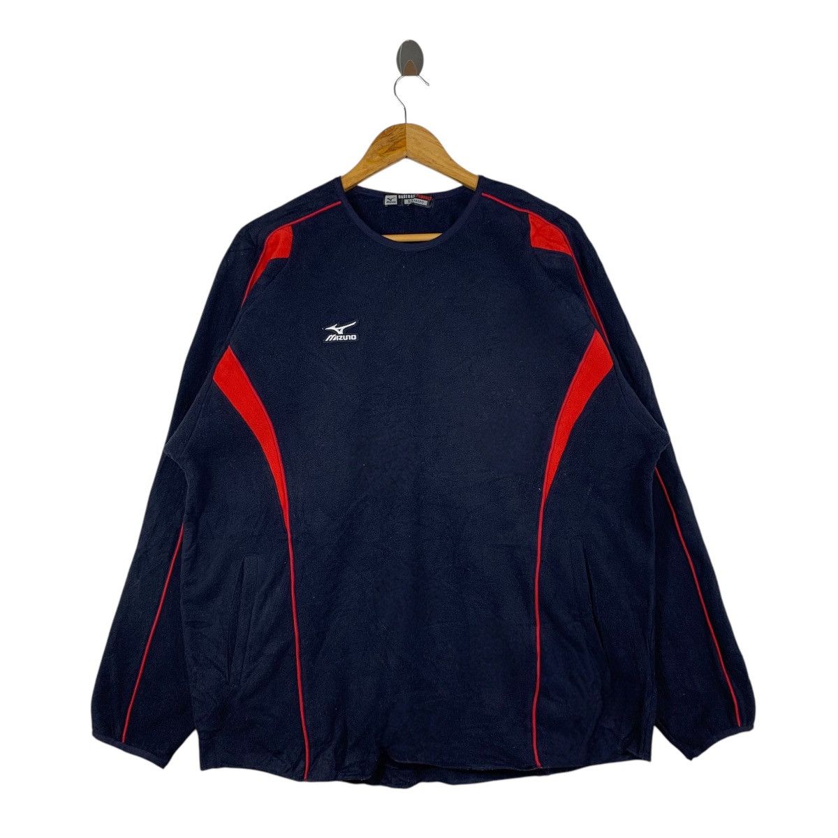 Mizuno MIZUNO Baseball Sportswear Small Logo Fleece Pullover Jumper Size US XL / EU 56 / 4 - 1 Thumbnail