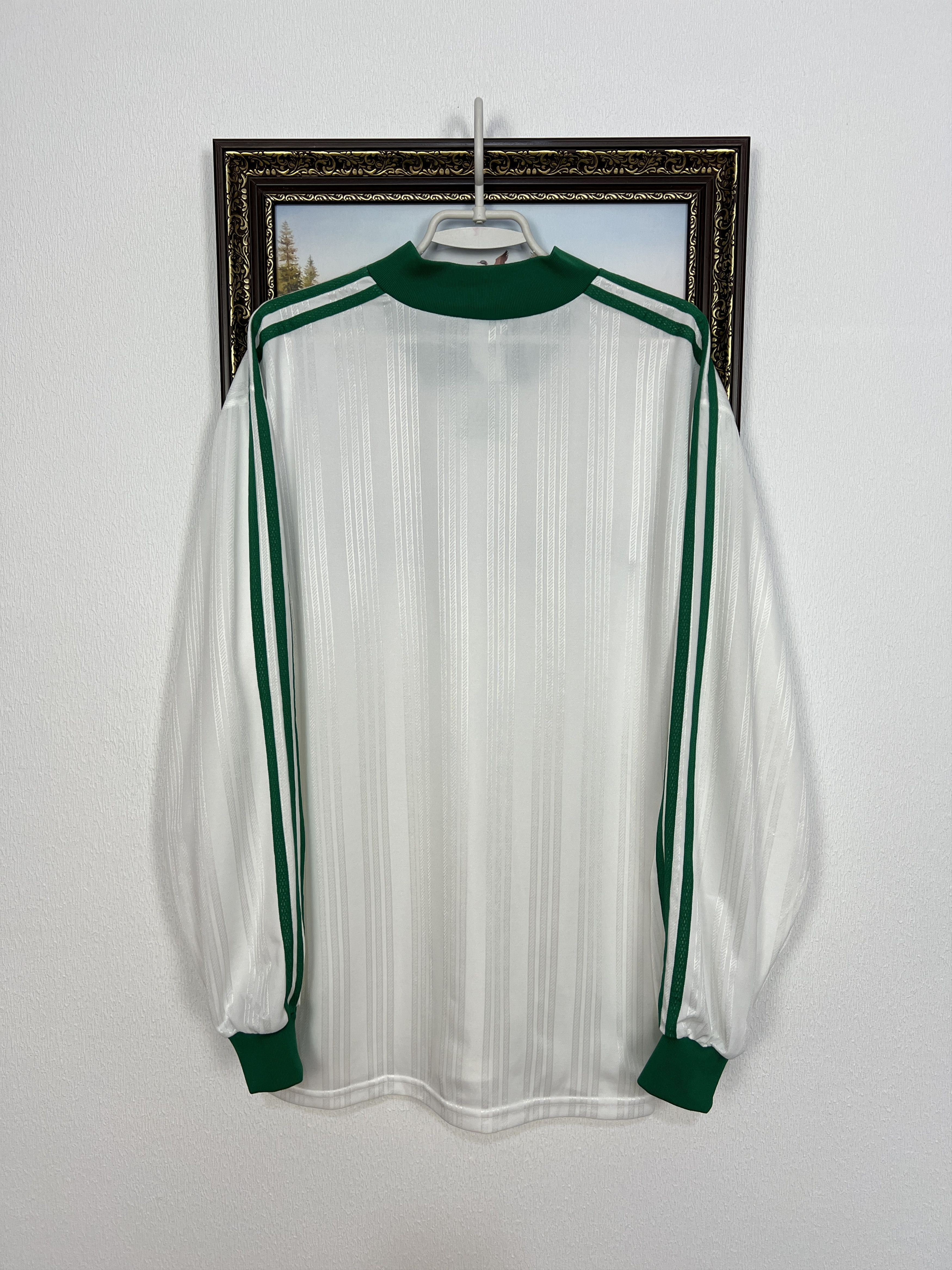 Adidas Vintage Football Template Shirt Soccer Green Long Sleeve Size US XL / EU 56 / 4 - 9 Thumbnail