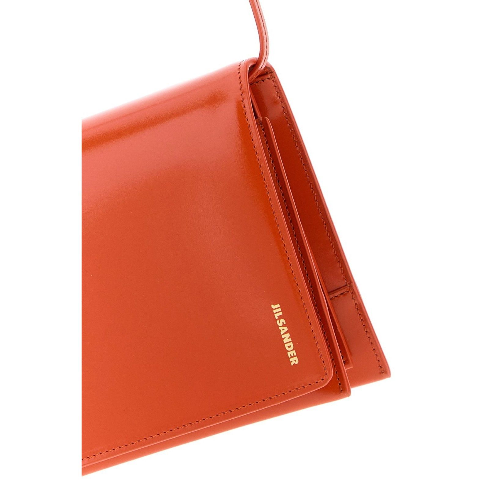 Jil Sander JIL SANDER File Orange Leather Shoulder Bag New/Authentic Size ONE SIZE - 4 Thumbnail