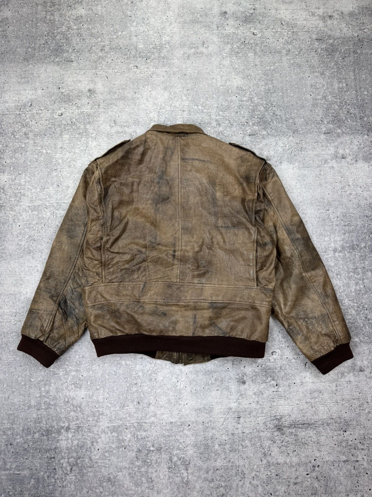 Genuine Leather Genuine Leather Top Gun Aviator USA Vintage Leather Jacket Size US L / EU 52-54 / 3 - 18 Thumbnail