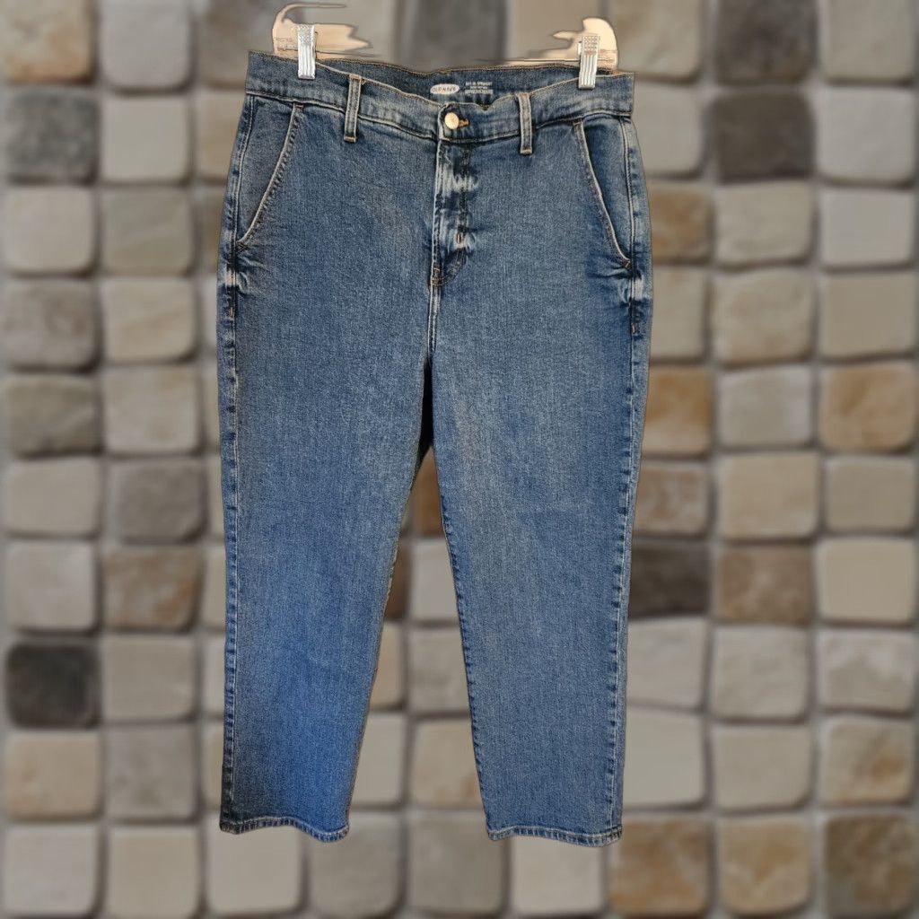 Old Navy Old Navy Sky Hi Straight Extra High Rise Secret Slim Jeans Womens Size 12 Petite Size 24" / US 00 / IT 34 - 1 Thumbnail