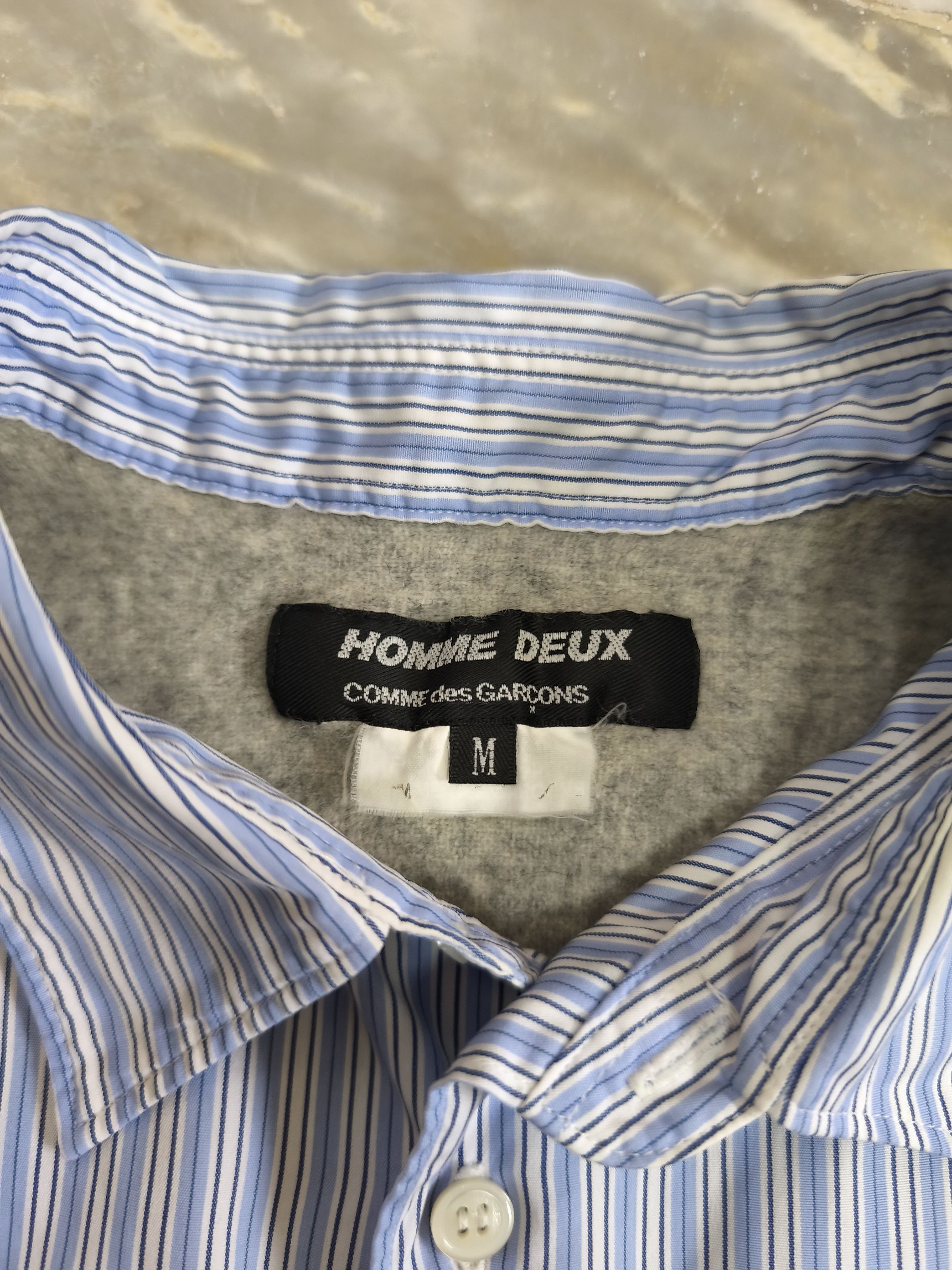 Comme des Garcons Homme Deux CDG Homme Deux Stripe Long Sleeve Polo - AD2014 Size US M / EU 48-50 / 2 - 5 Thumbnail