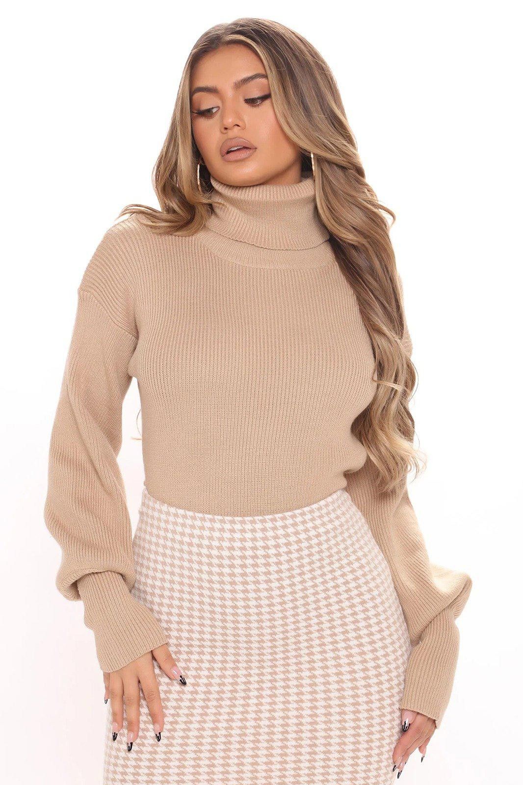 Fashion Nova Won't Stop Loving You Turtleneck Sweater - Taupe Size M / US 6-8 / IT 42-44 - 5 Thumbnail
