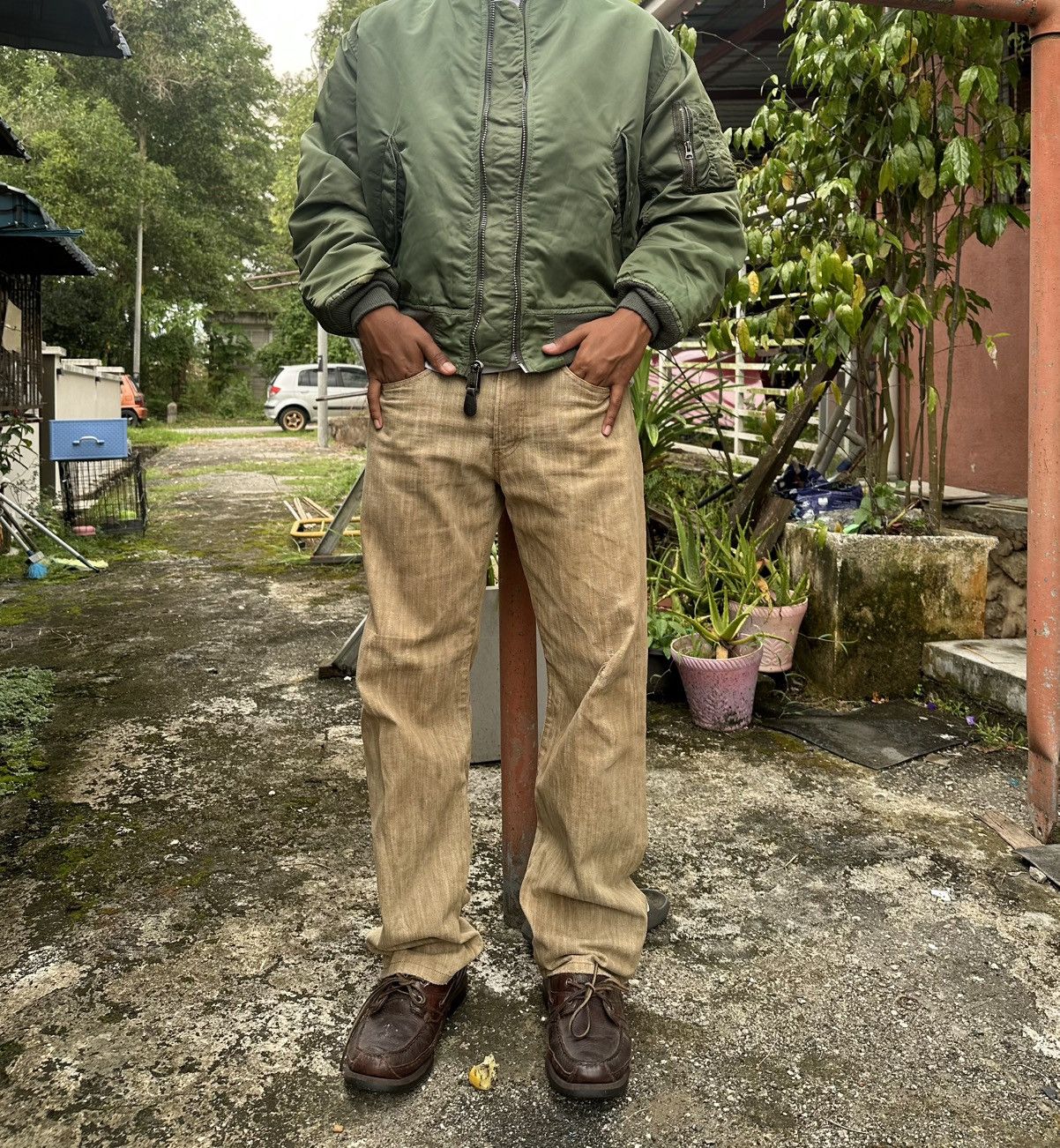 Takeo Kikuchi 👹Vintage Takeo Kikuchi Wool Baggy Jeans Size US 31 - 4 Thumbnail