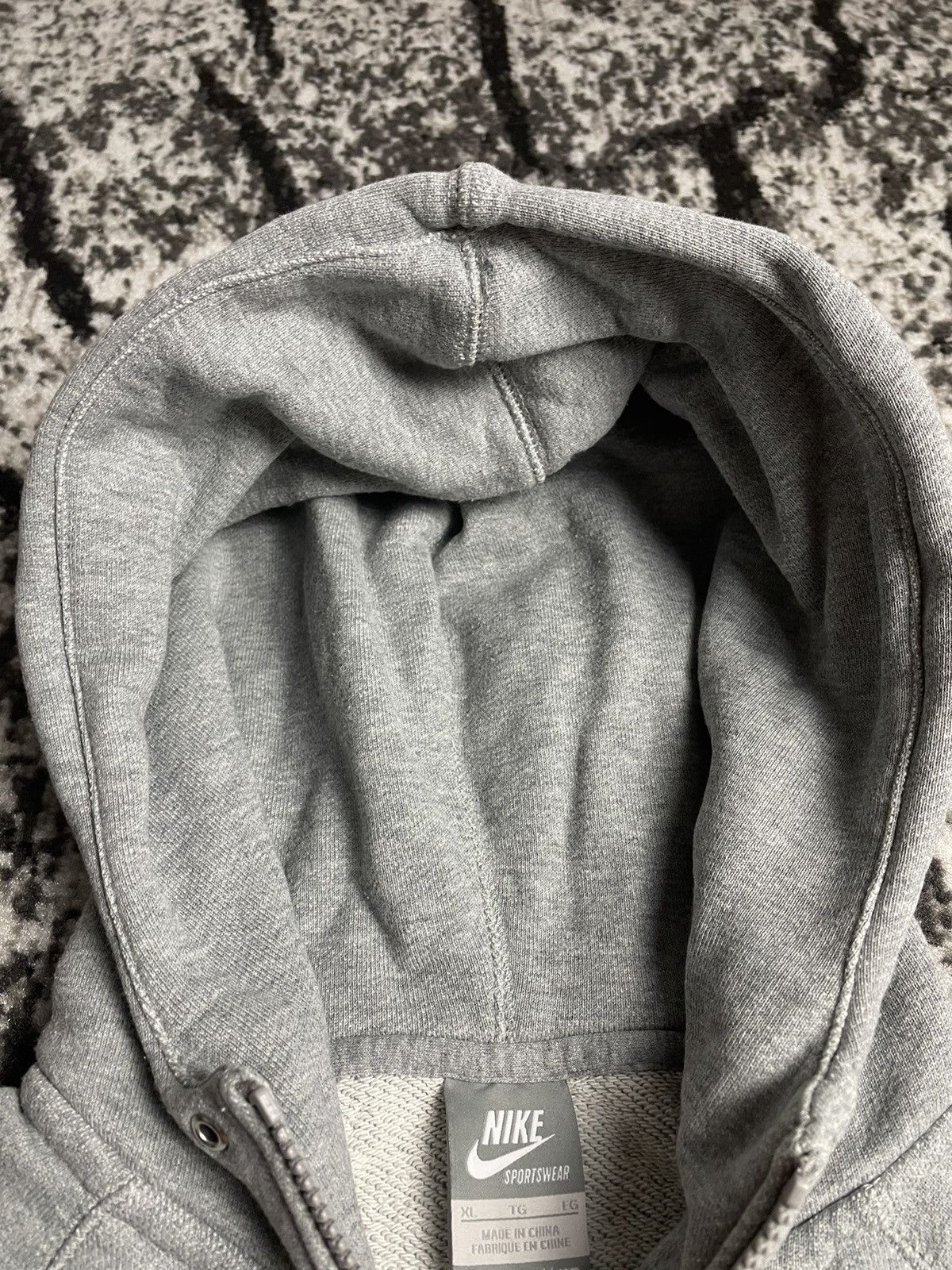 Nike × Vintage Vintage 90’s Nike Full Zip Basic Gray Hoodie Size US M / EU 48-50 / 2 - 5 Thumbnail