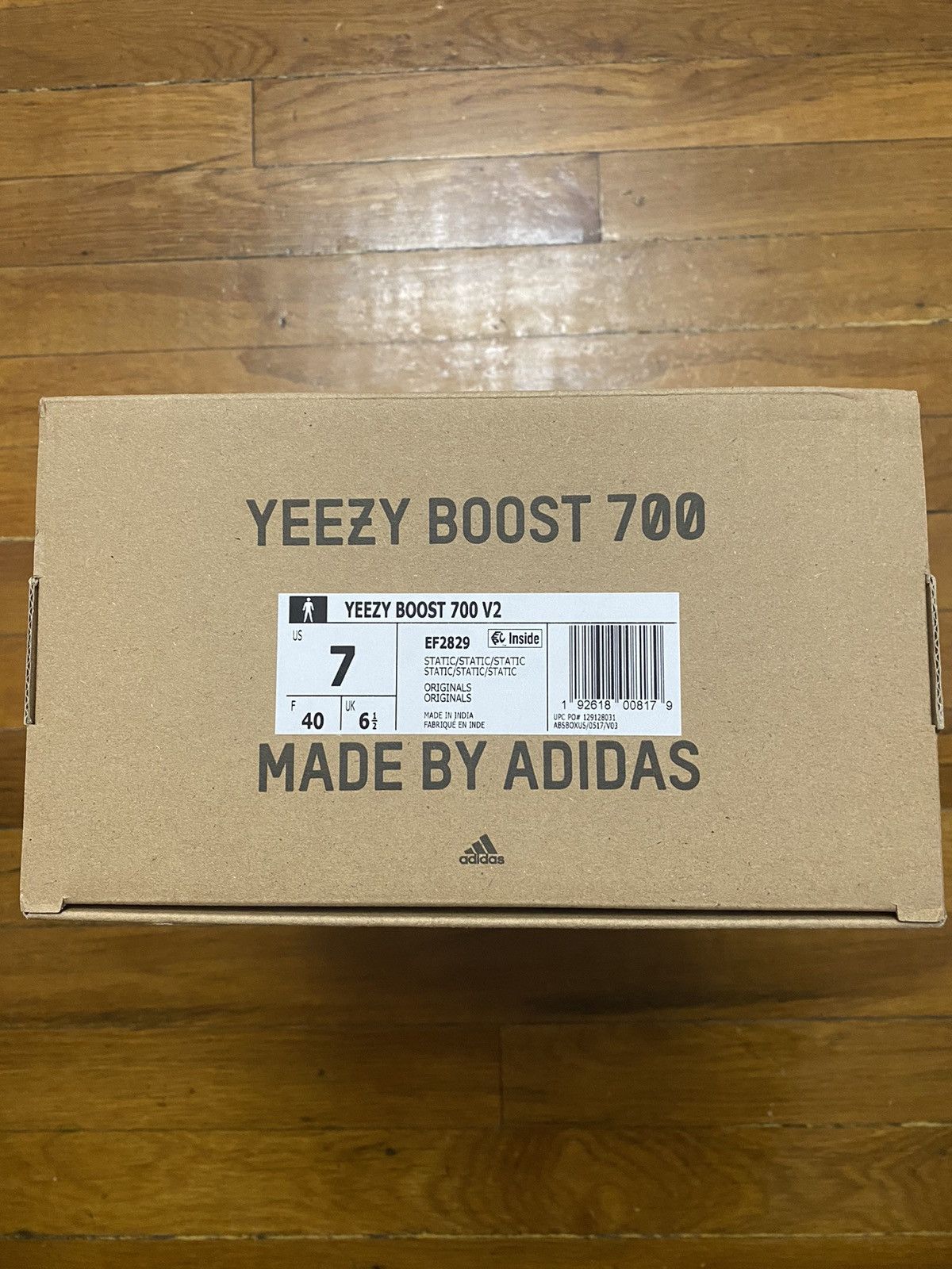 Adidas Size 7 - Adidas Yeezy Boost 700 V2 Static Grey Cream Men’s Size US 7 / EU 40 - 8 Thumbnail