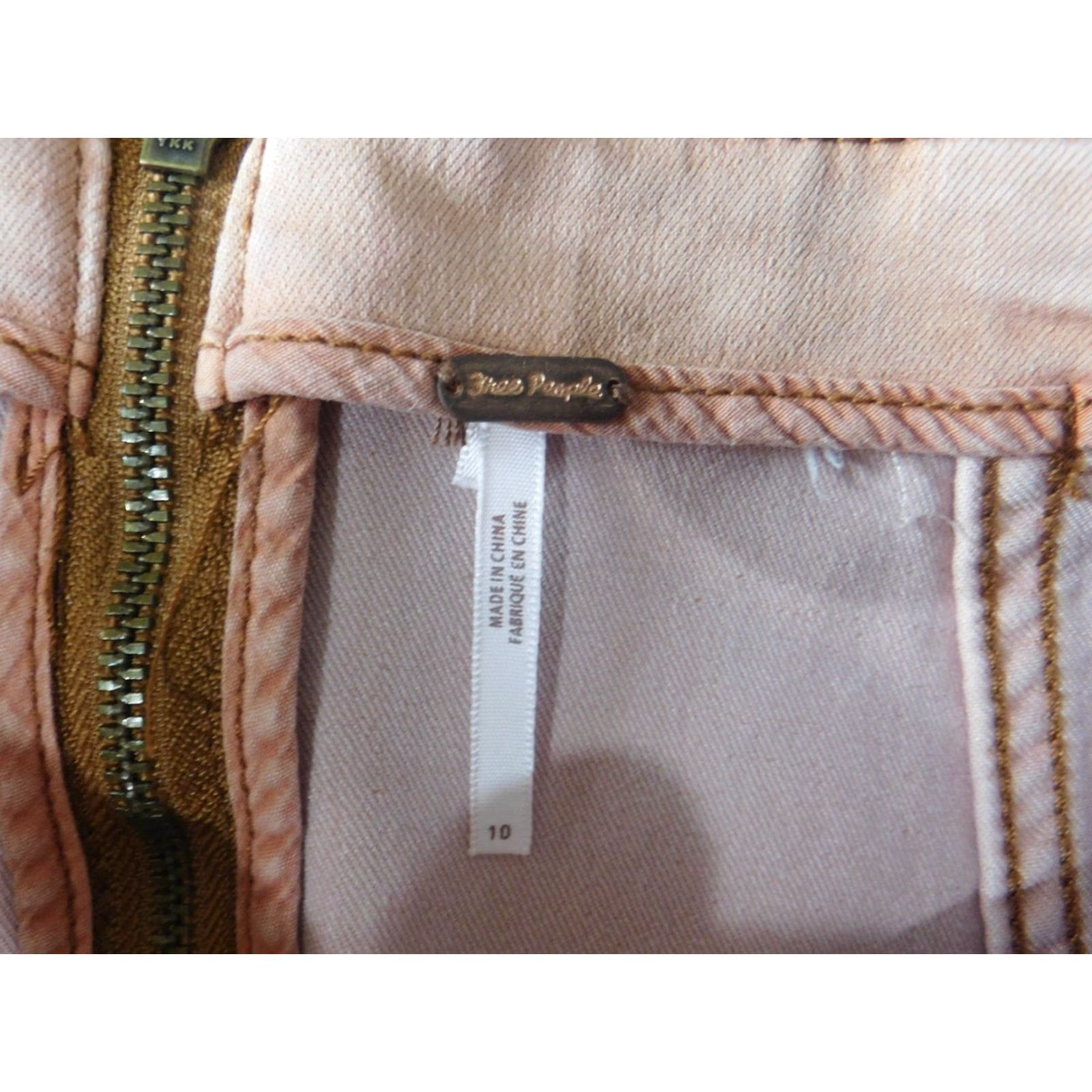 Free People Free People Skirt Womens Short A-Line Denim Pink 10 Zip Lined Casual Mid Rise Regular American Vintage No Size 32" / US 10 / IT 46 - 6 Thumbnail