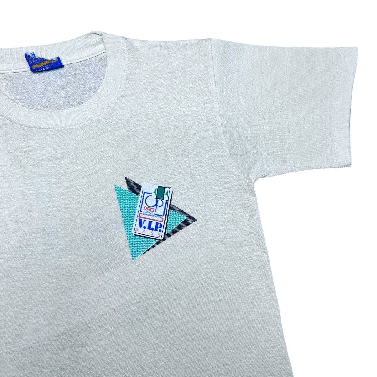 Ocean Pacific Vintage 1980s Ocean Pacific Surfing VIP Pass Graphic T-Shirt Size US XS / EU 42 / 0 - 6 Thumbnail