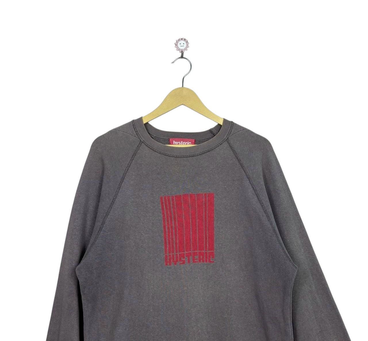 Hysteric Glamour Vtg 90s Hysteric Glamour Barcode Logo Sweatshirt Gray Size M Size US M / EU 48-50 / 2 - 3 Thumbnail