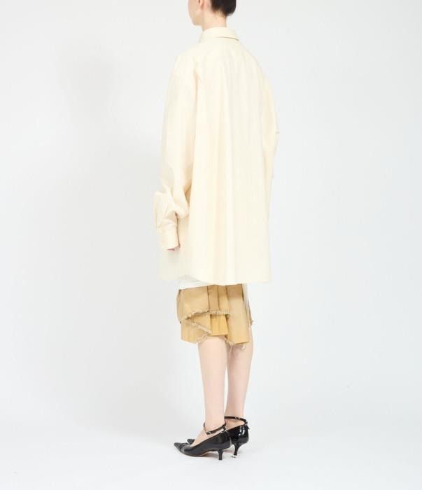 Maison Margiela o1bcso1str0526 Workwear Poplin Shirt in Off White Size XS / US 0-2 / IT 36-38 - 5 Thumbnail